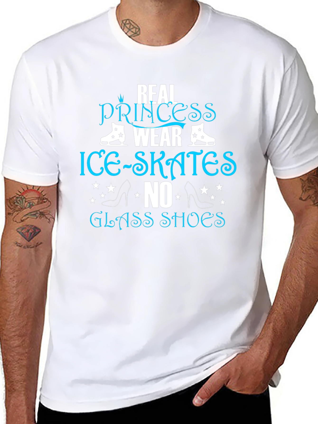 Real Princess Wear Ice Skates T-Shirt