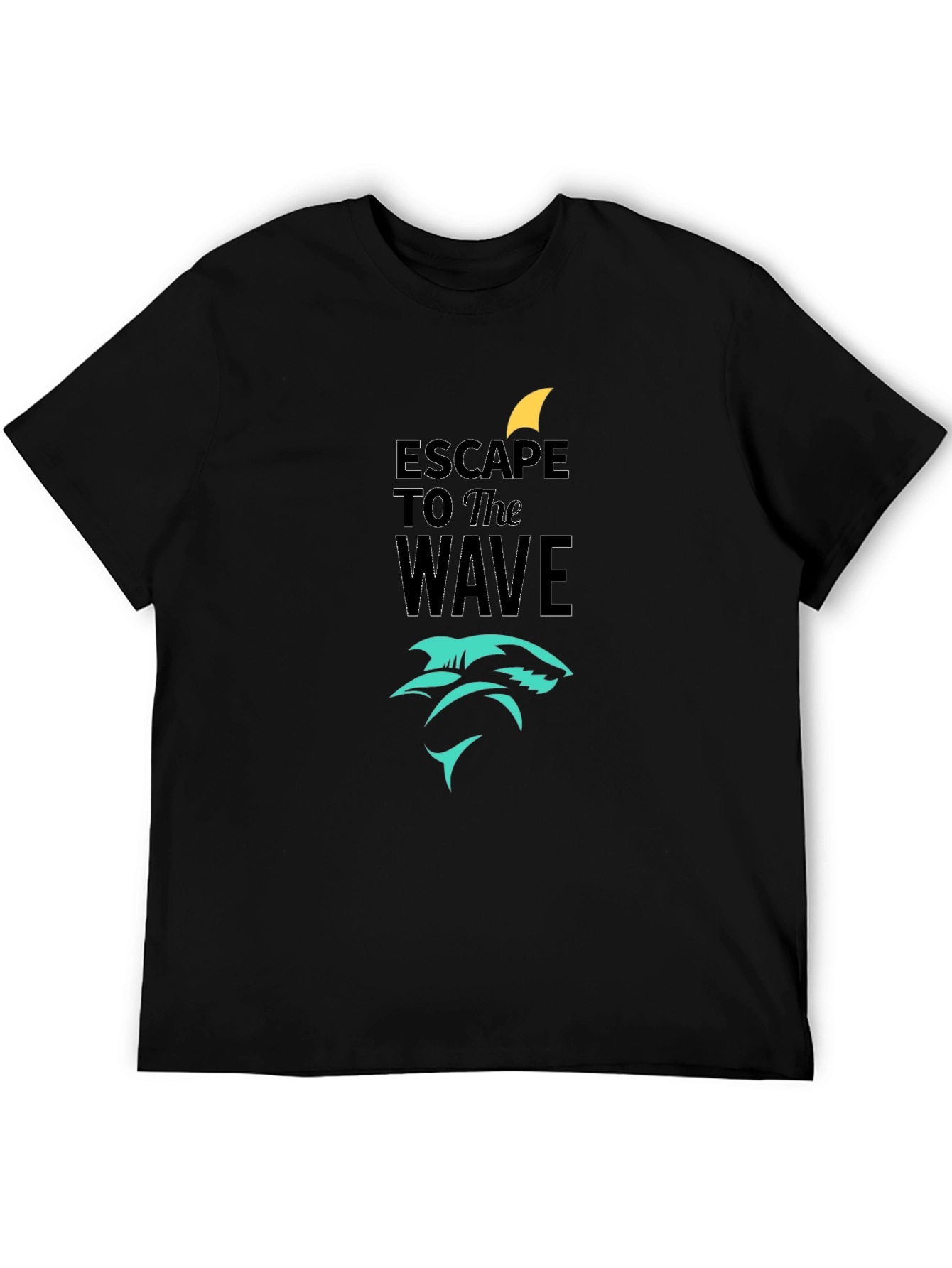 Escape to the Wave Black Graphic Tee