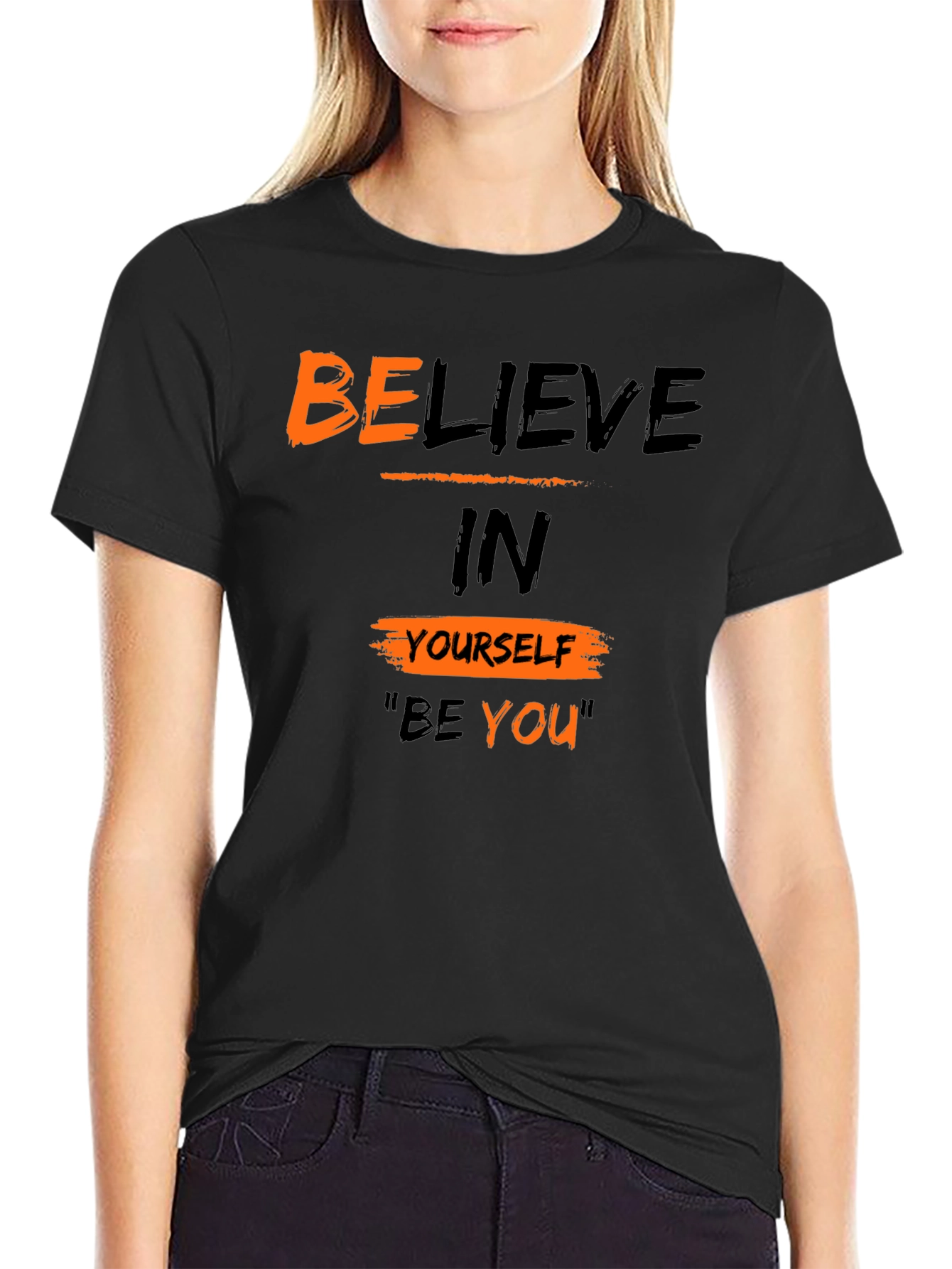 Believe in Yourself Graphic Tee - Black