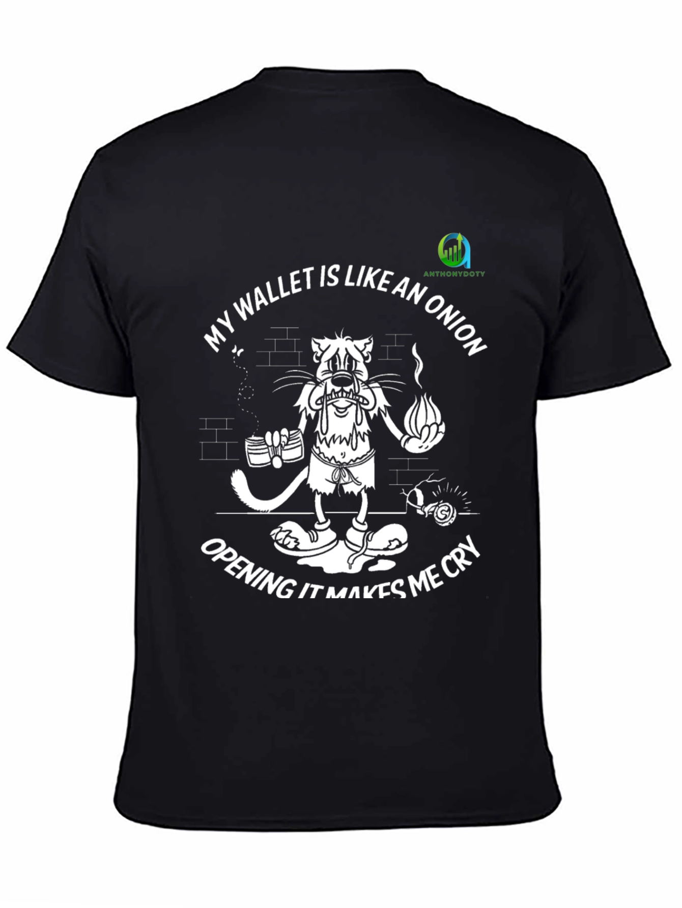 Funny Onion Wallet T-Shirt - Makes Me Cry