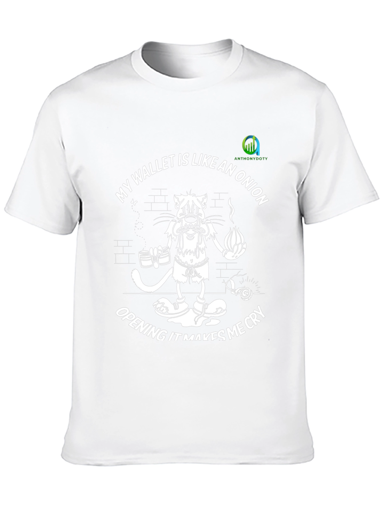 Funny Onion Wallet T-Shirt - Makes Me Cry