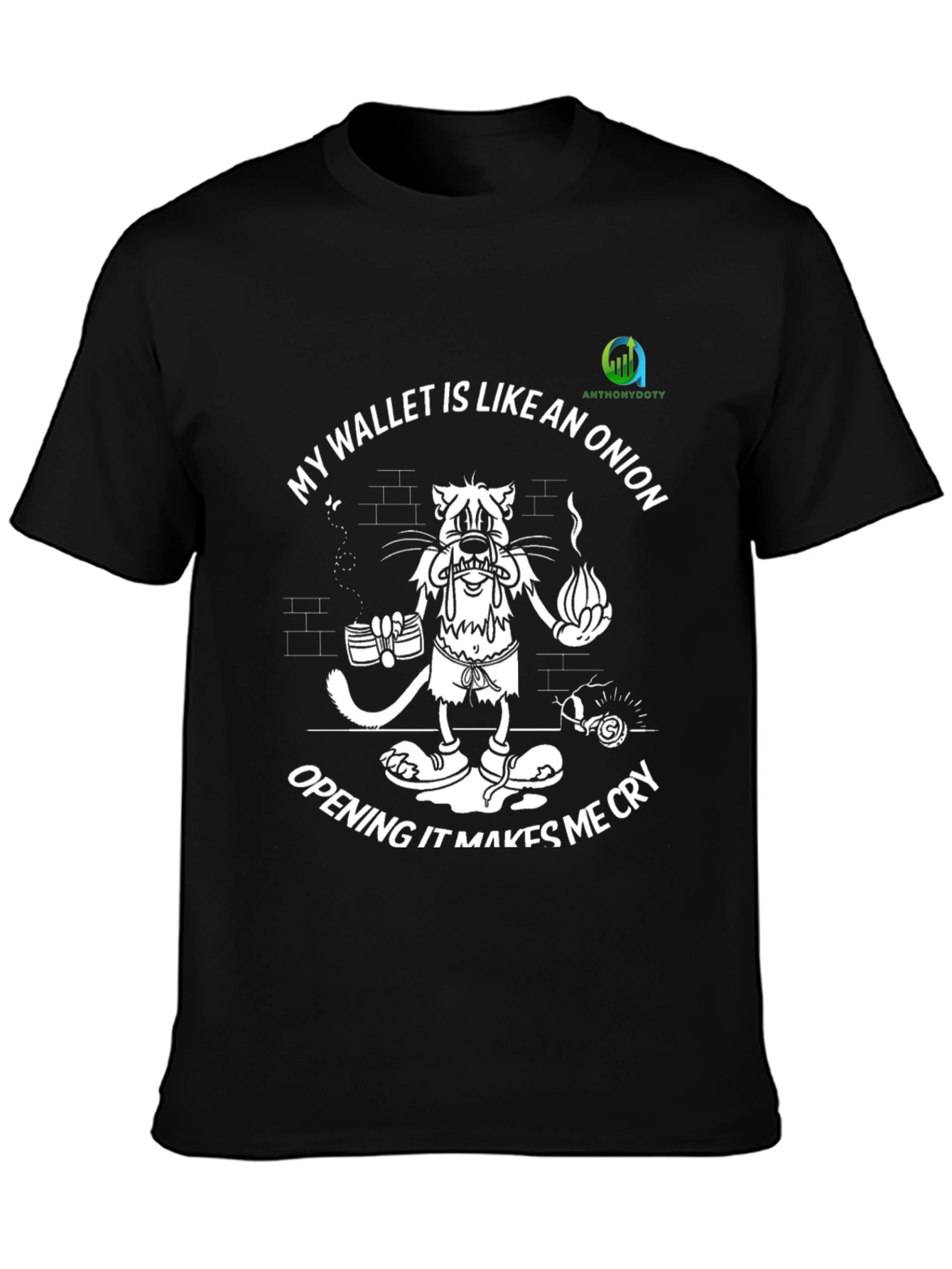 Funny Onion Wallet T-Shirt - Makes Me Cry