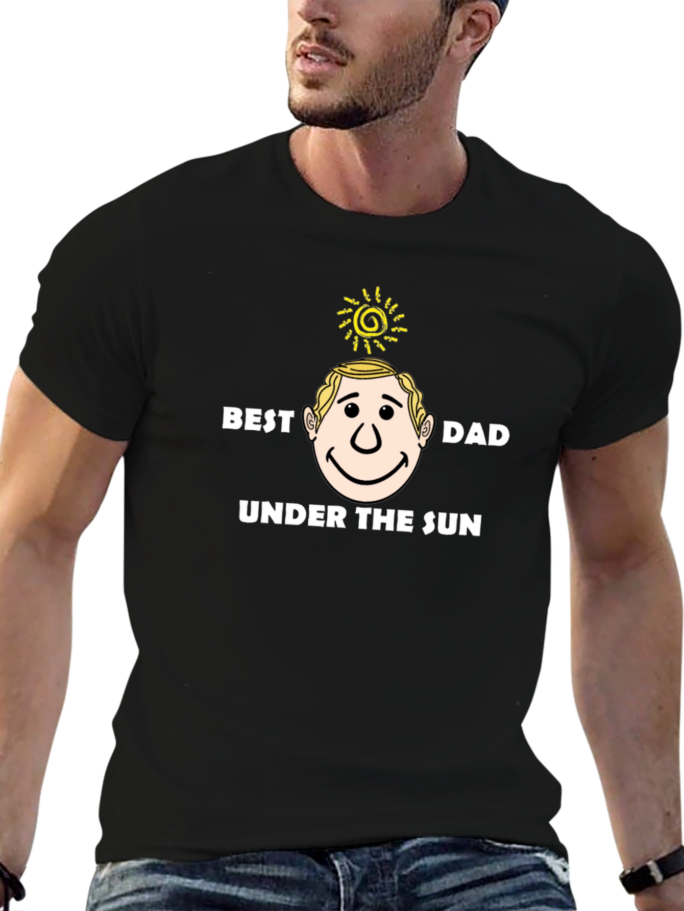 Best Dad Under the Sun Black T-Shirt