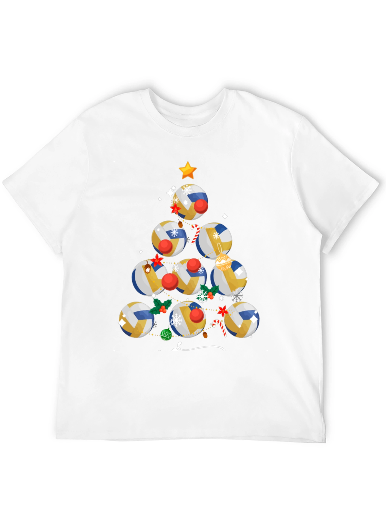 Volleyball Christmas Tree T-Shirt