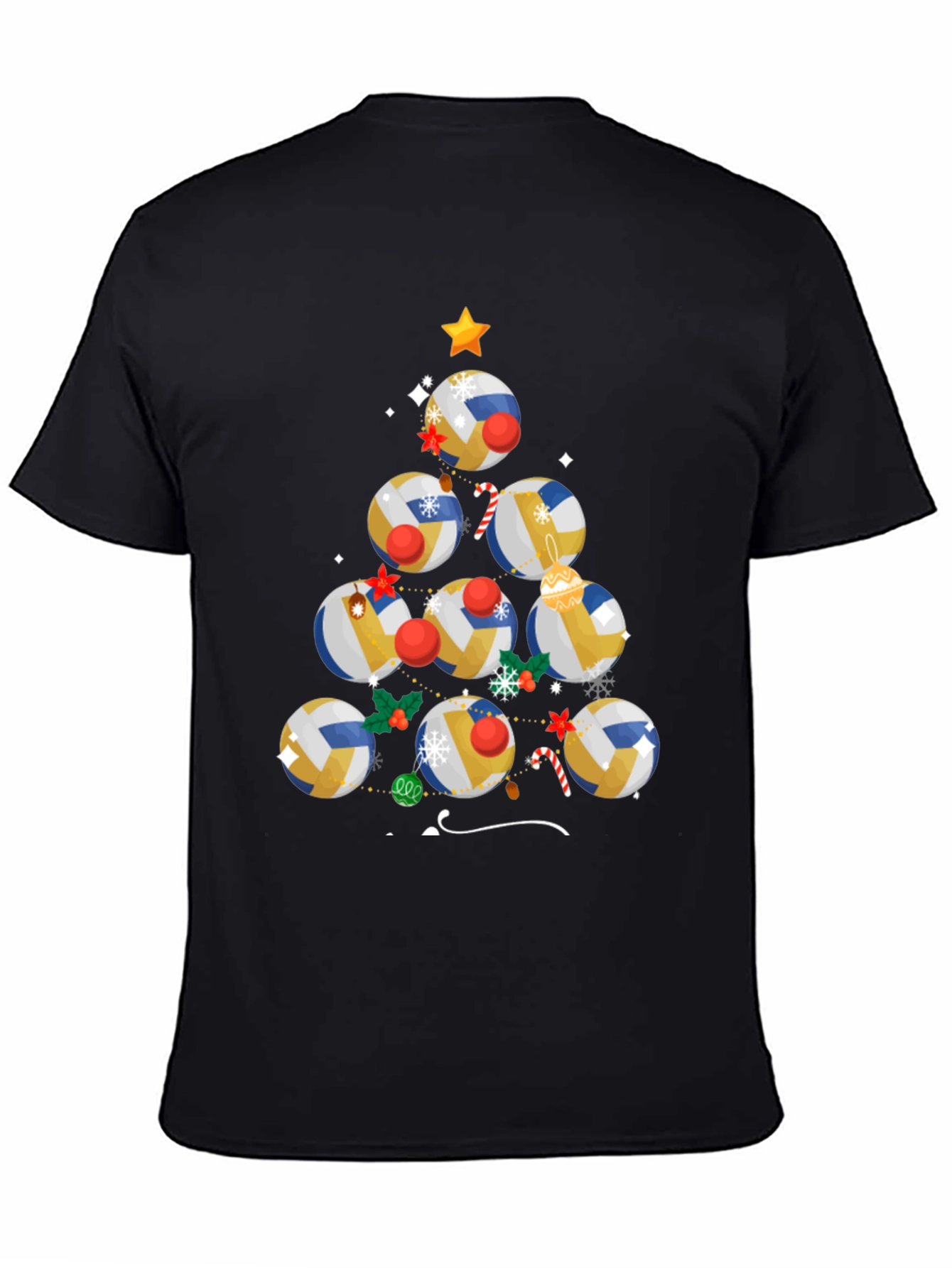 Volleyball Christmas Tree T-Shirt