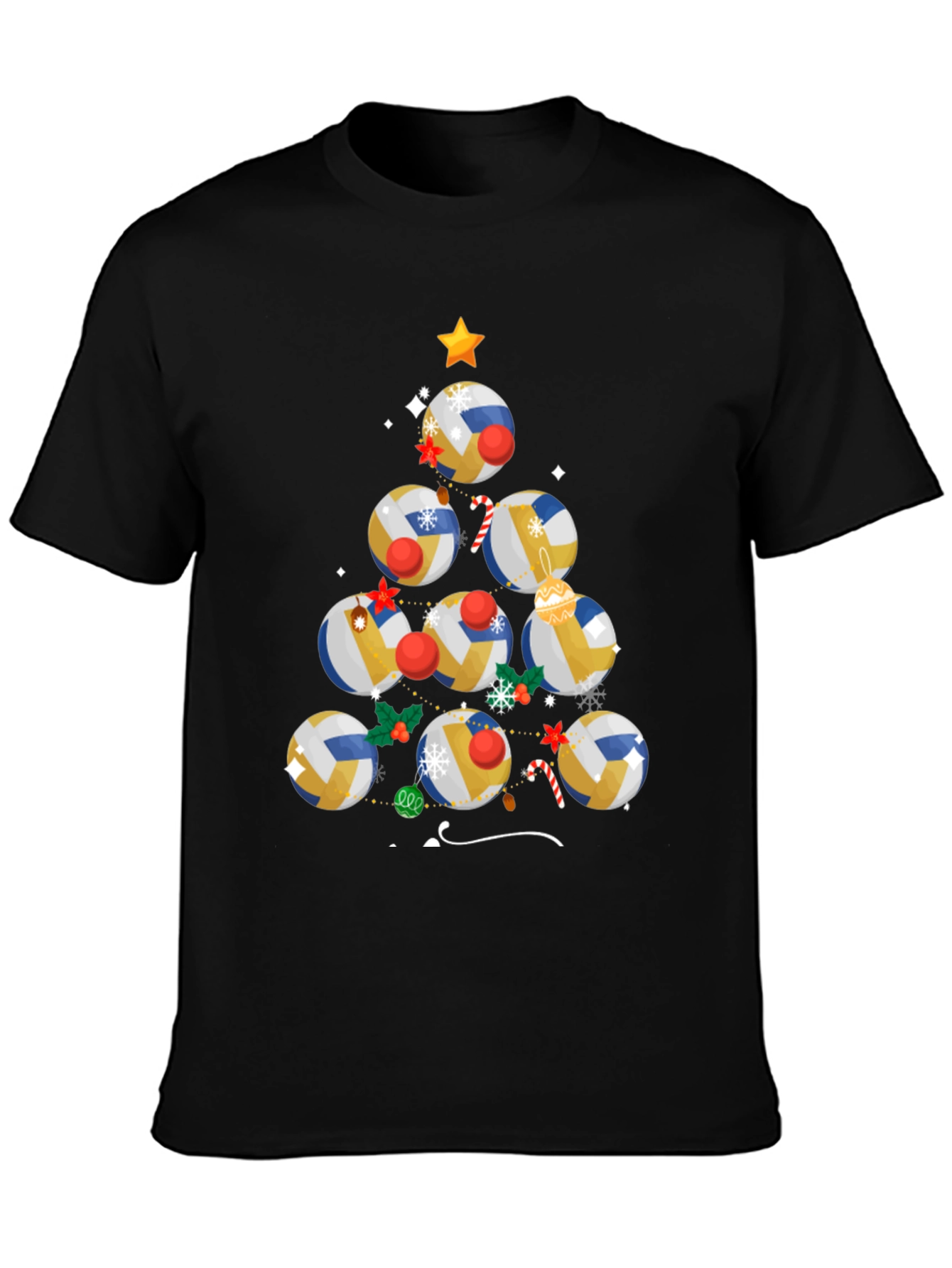 Volleyball Christmas Tree T-Shirt