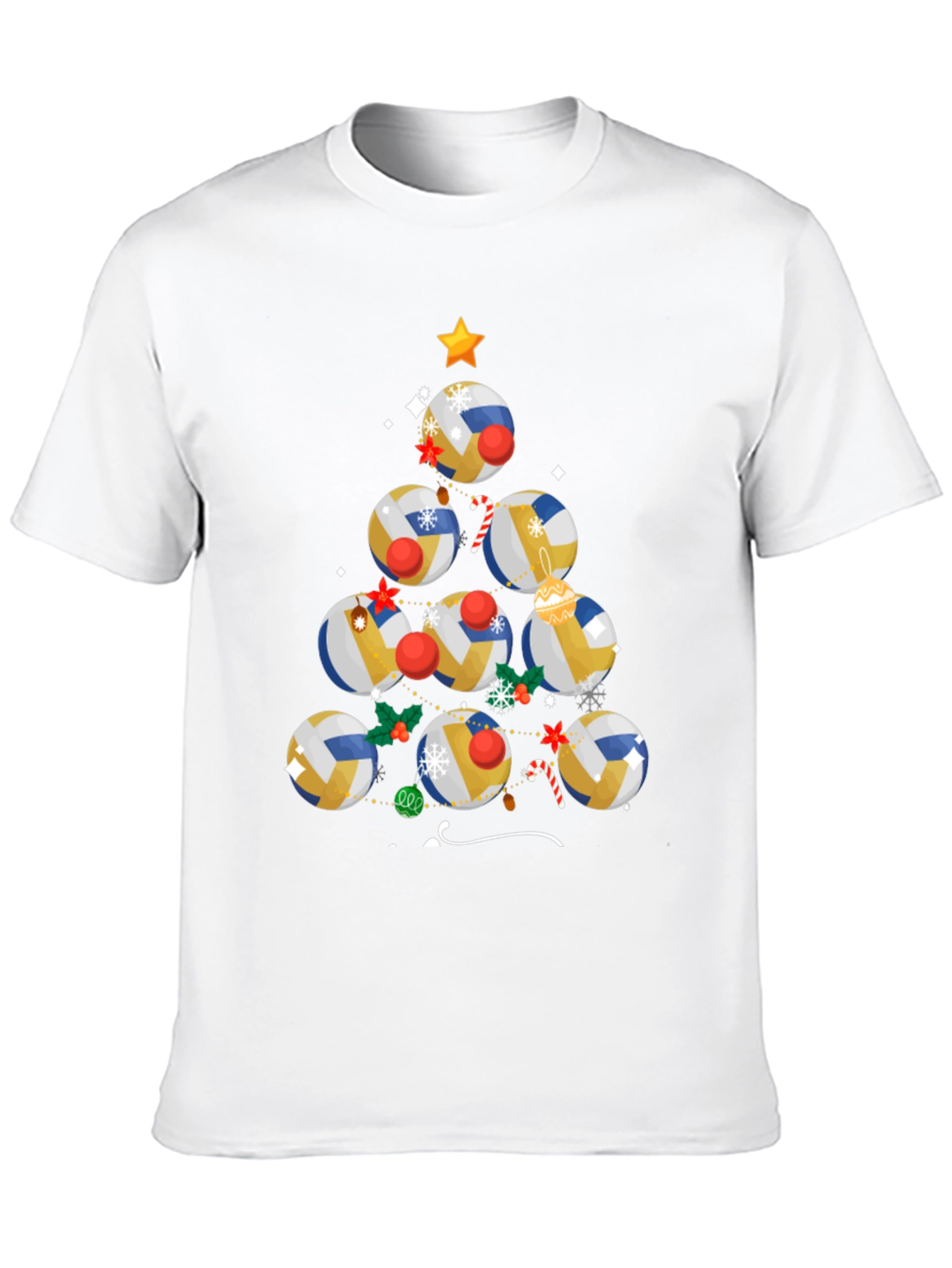 Volleyball Christmas Tree T-Shirt