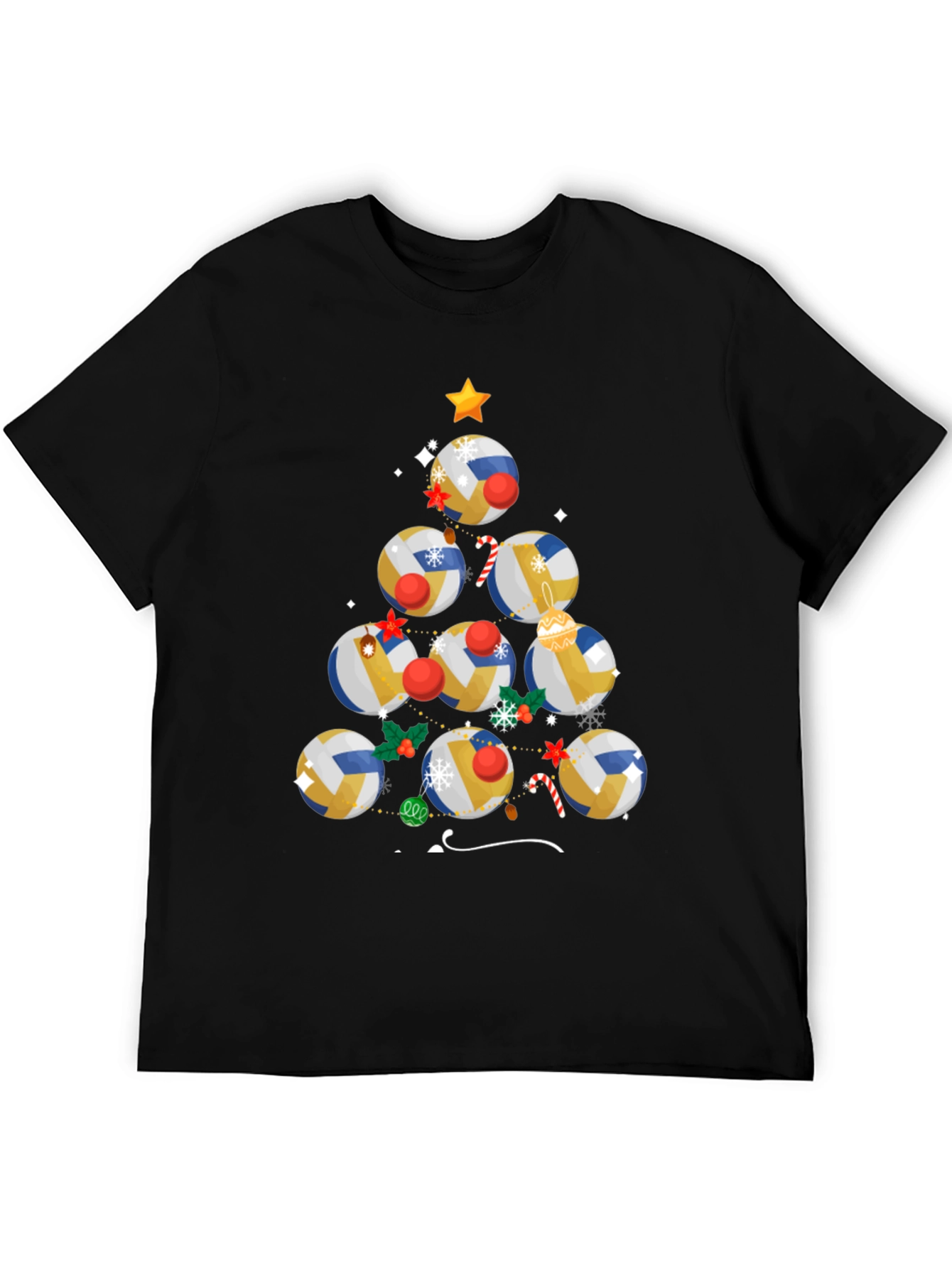 Volleyball Christmas Tree T-Shirt
