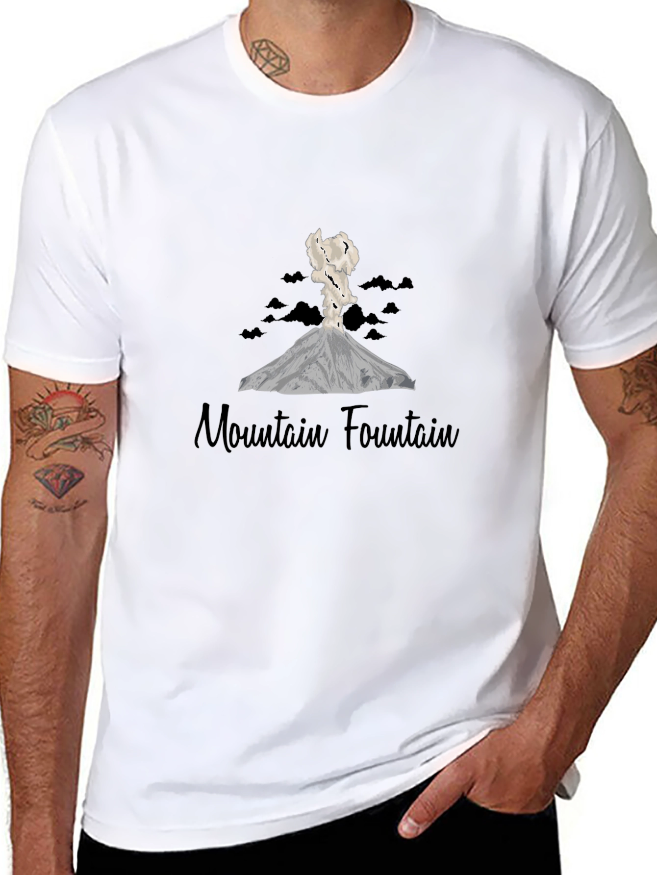 Mountain Fountain Black T-Shirt