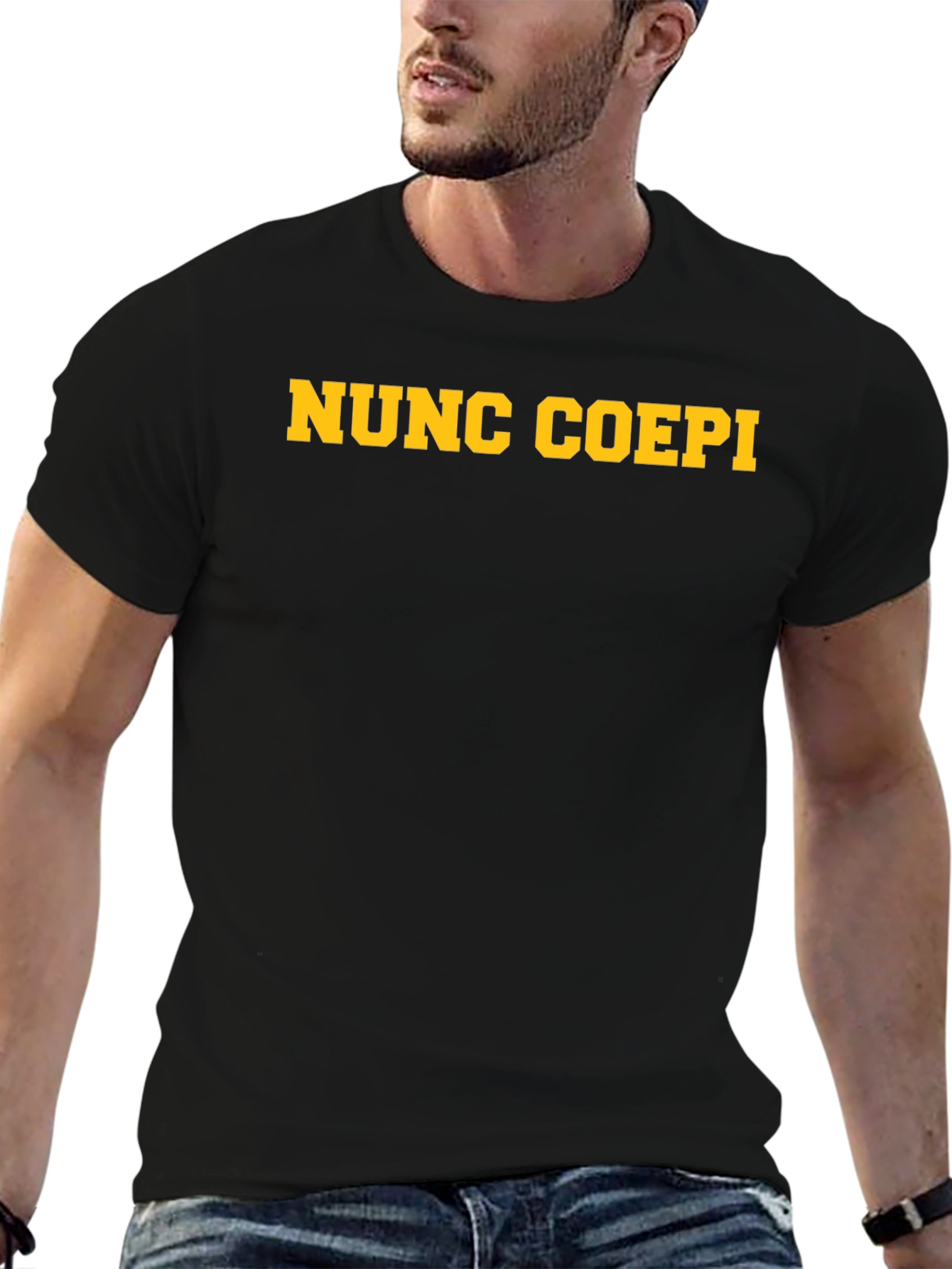 Nunc Coepi Graphic T-Shirt - Latin Phrase