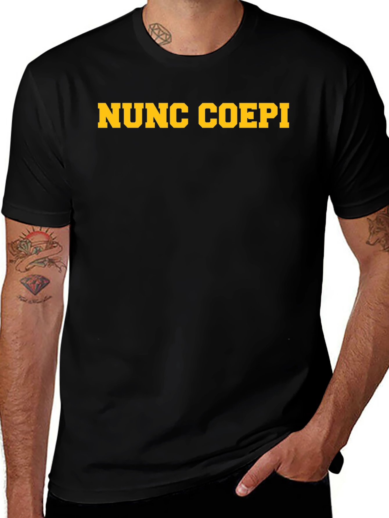 Nunc Coepi Graphic T-Shirt - Latin Phrase