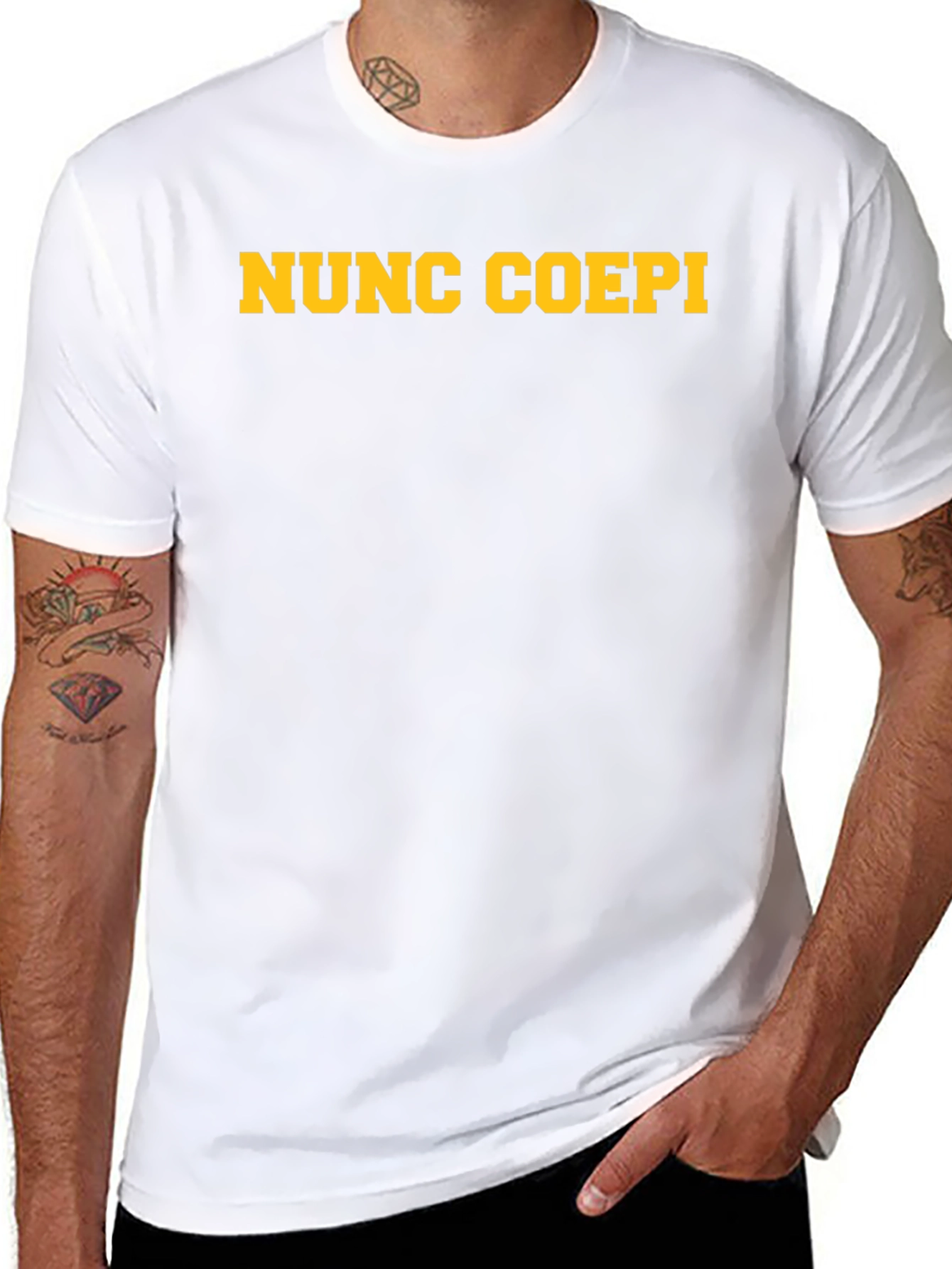 Nunc Coepi Graphic T-Shirt - Latin Phrase
