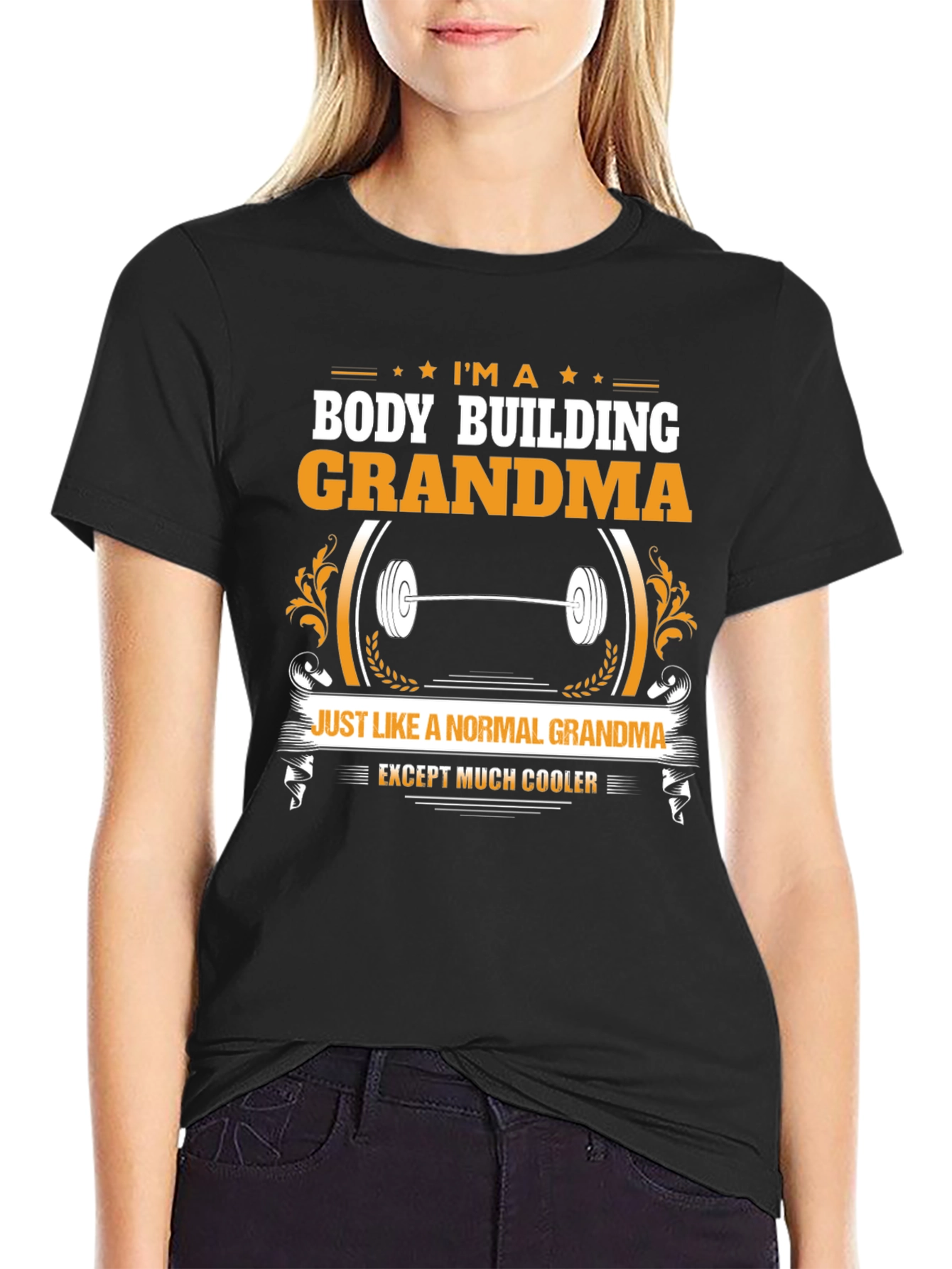 Bodybuilding Grandma Graphic T-Shirt
