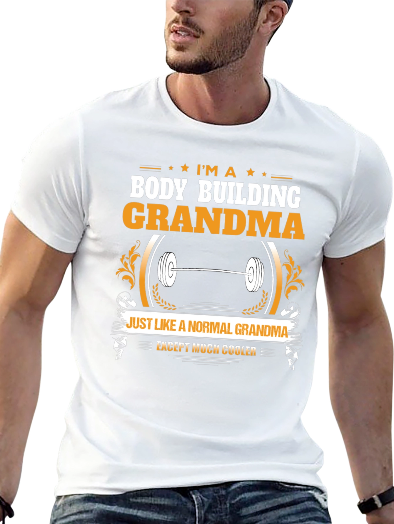 Bodybuilding Grandma Graphic T-Shirt