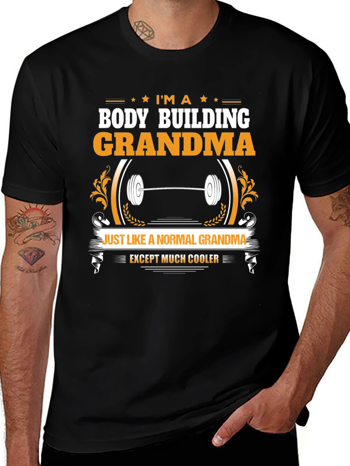Bodybuilding Grandma Graphic T-Shirt