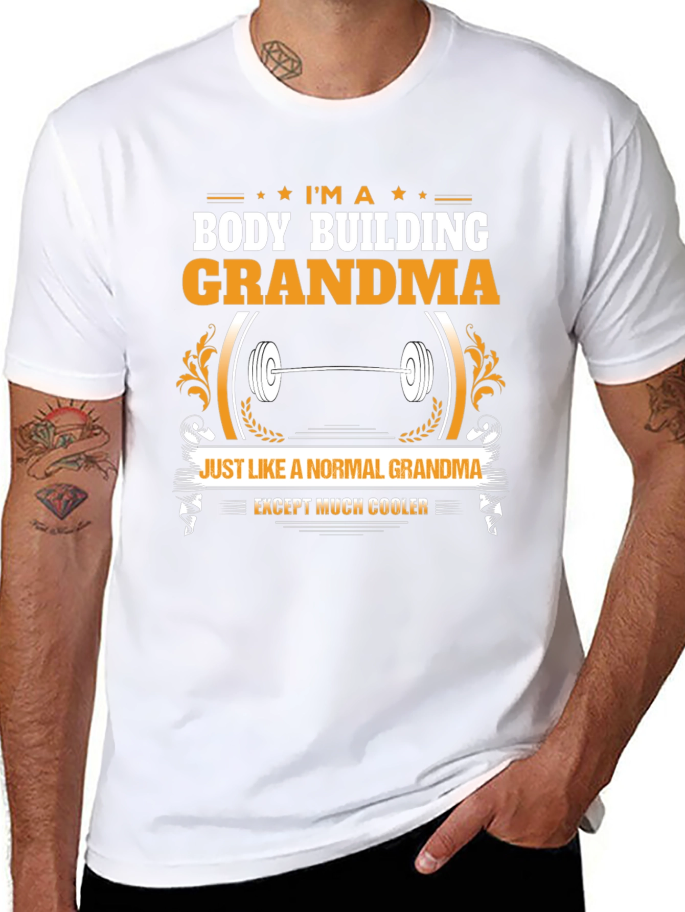 Bodybuilding Grandma Graphic T-Shirt