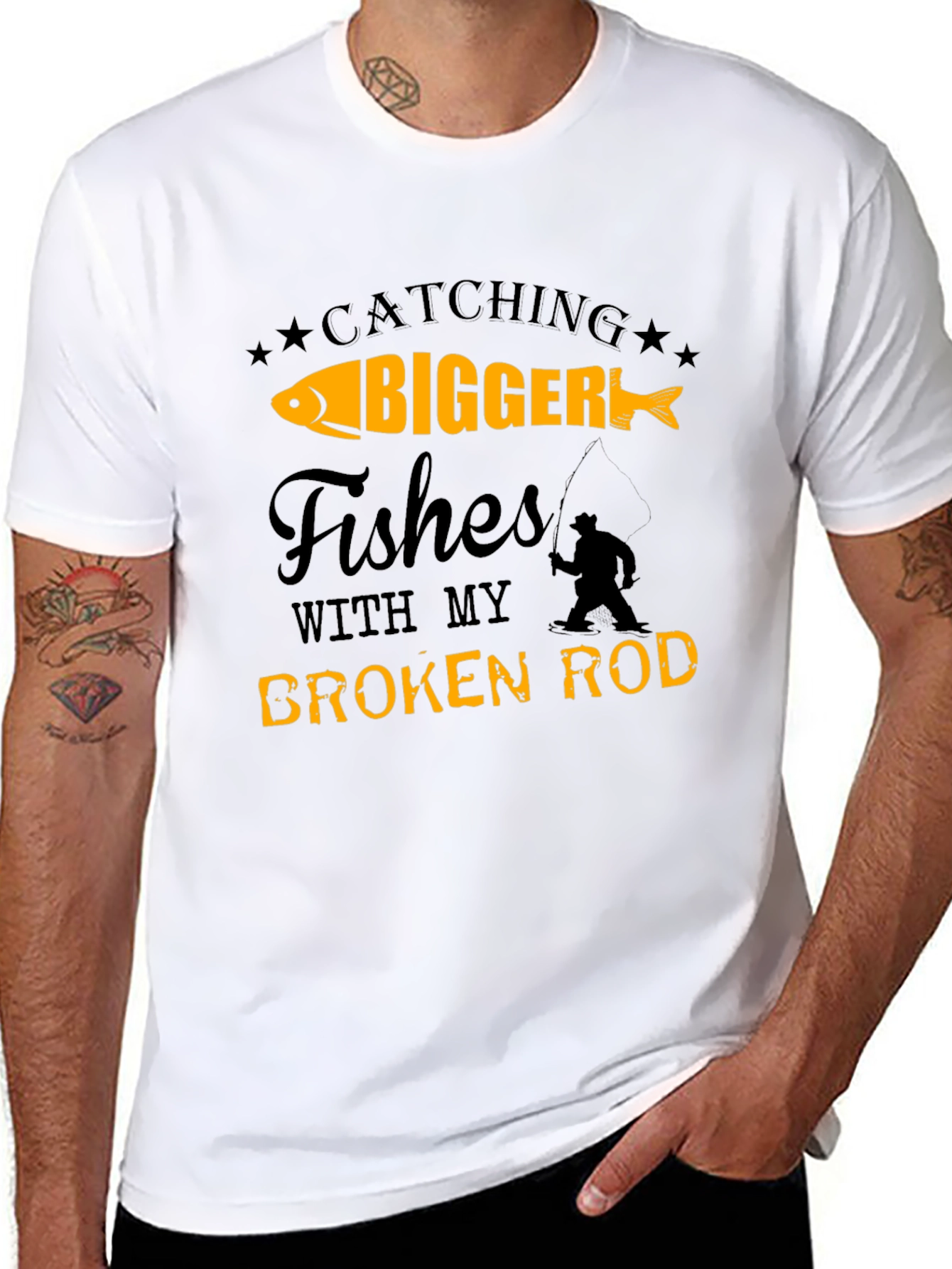 Catching Bigger Fishes Graphic T-Shirt