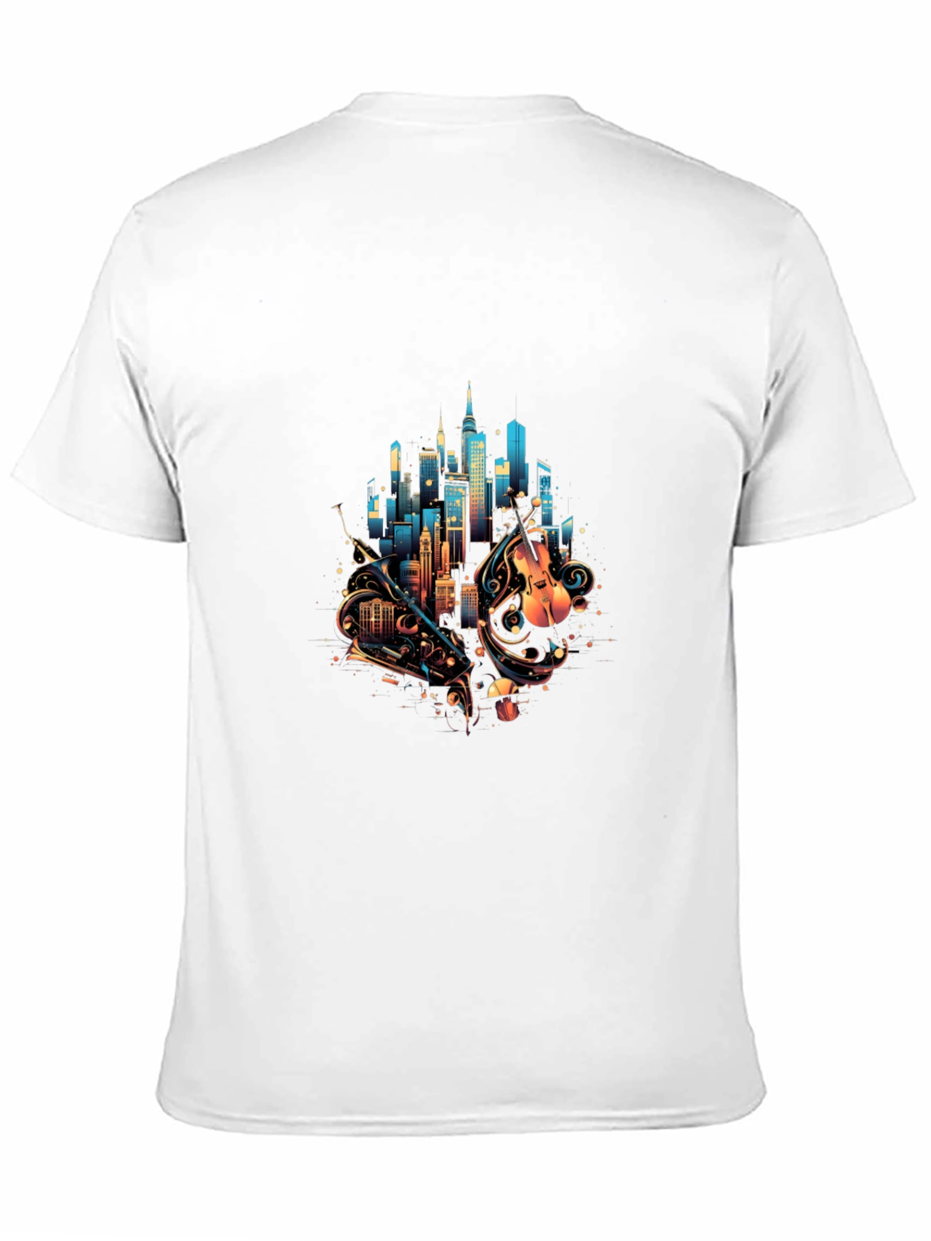 City Music Graphic Tee - Black Cotton Blend