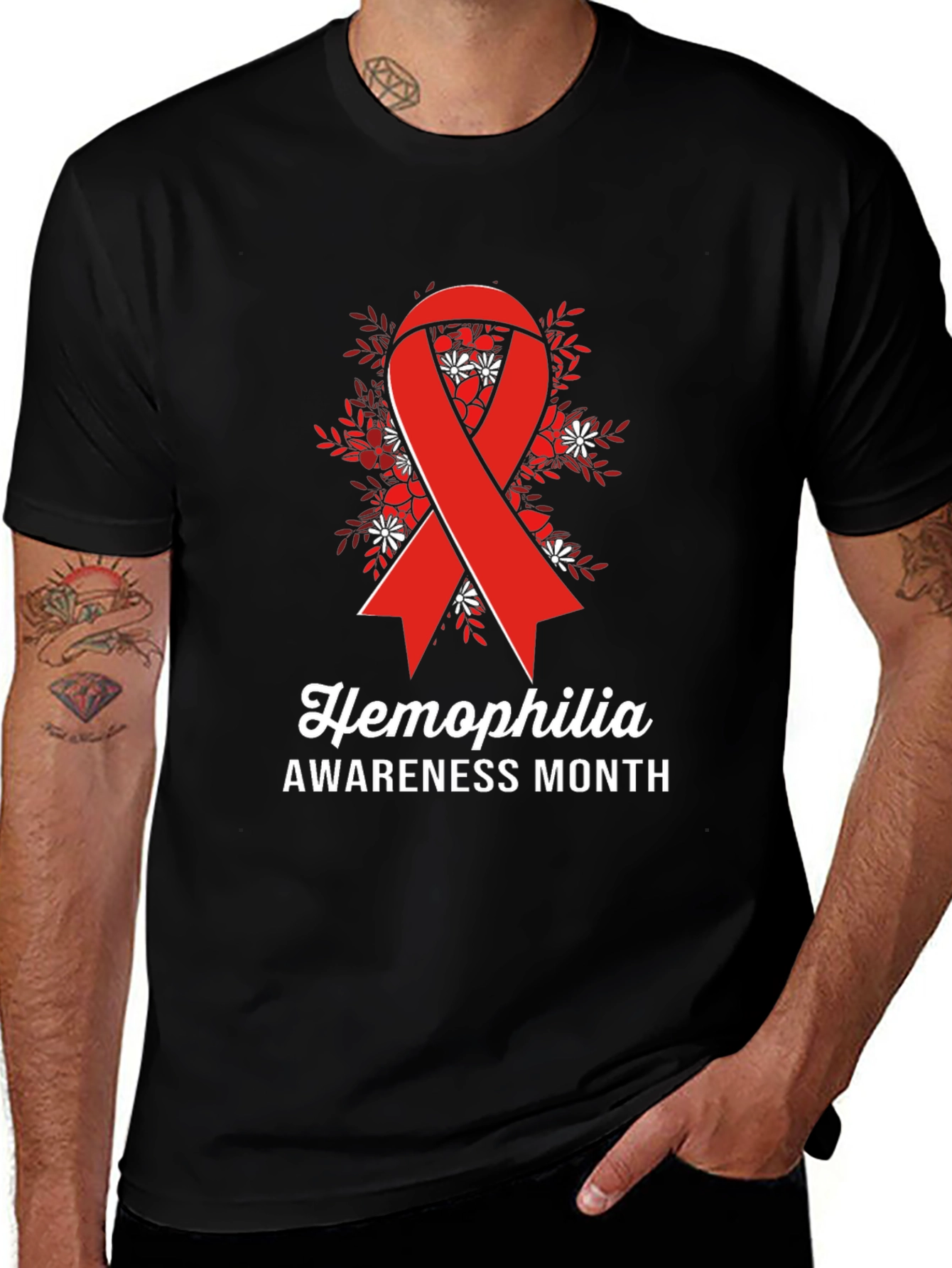 Hemophilia Awareness Month Ribbon Graphic Tee