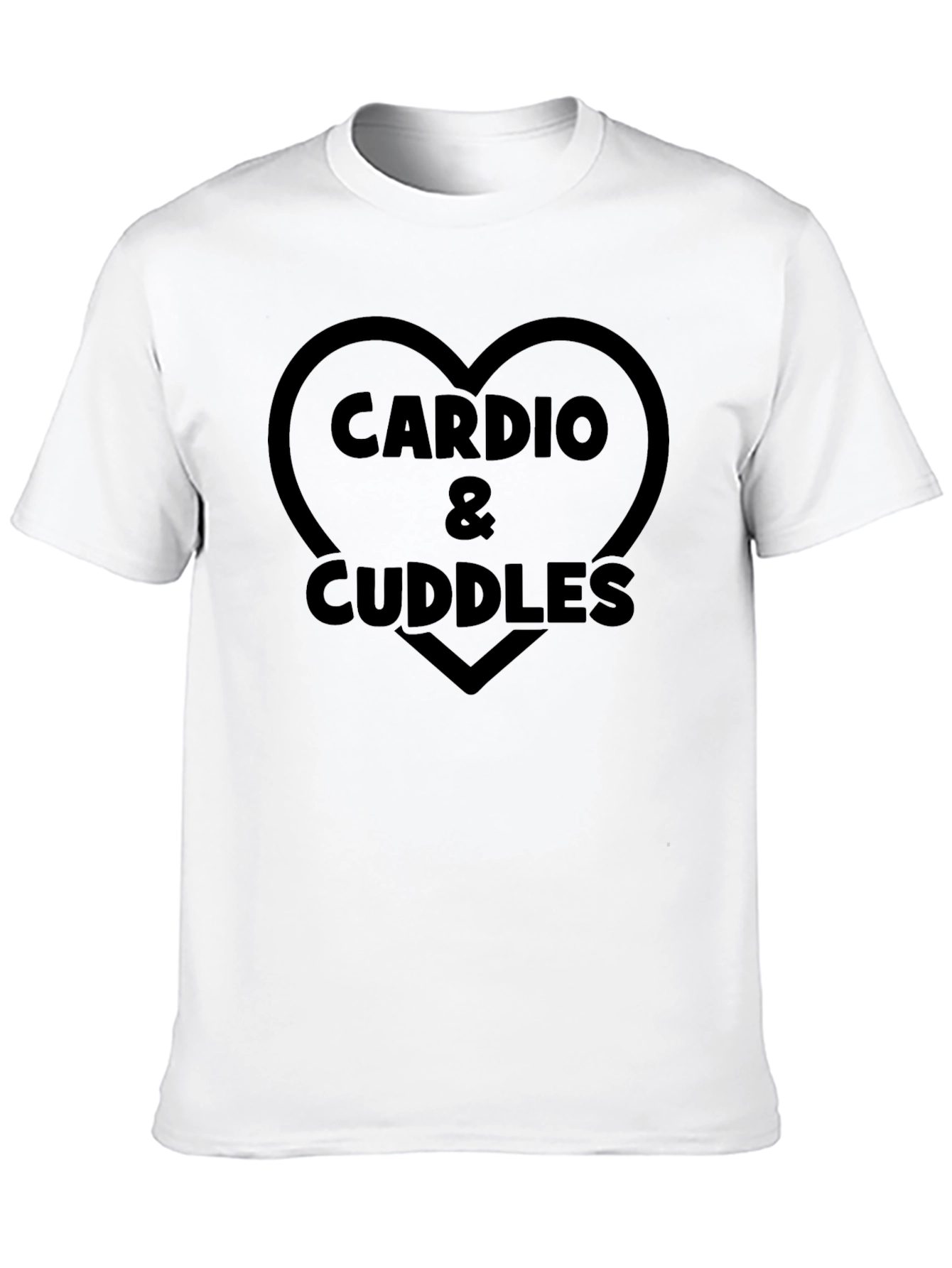 Cardio & Cuddles Graphic T-Shirt - Black