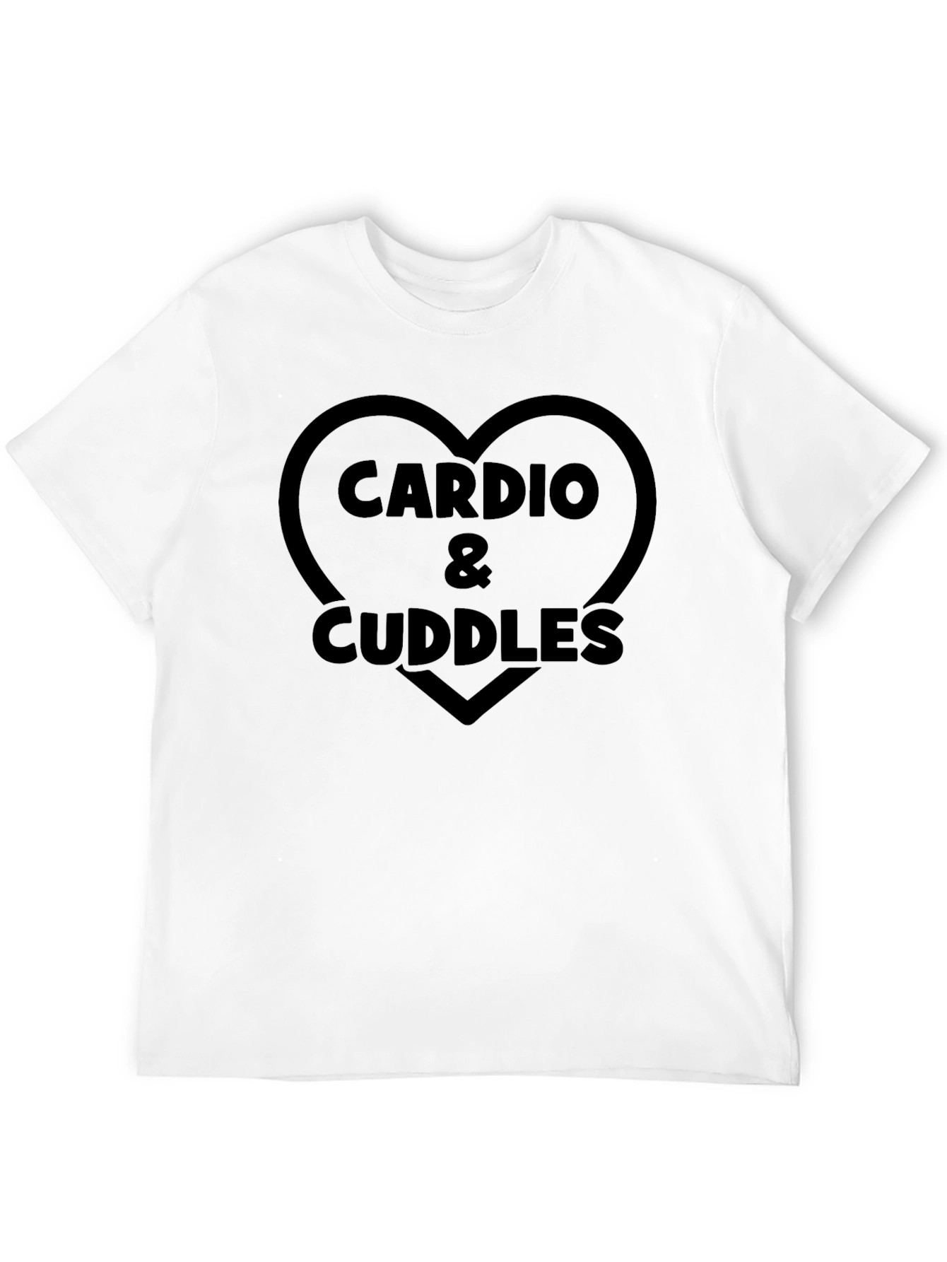 Cardio & Cuddles Graphic T-Shirt - Black
