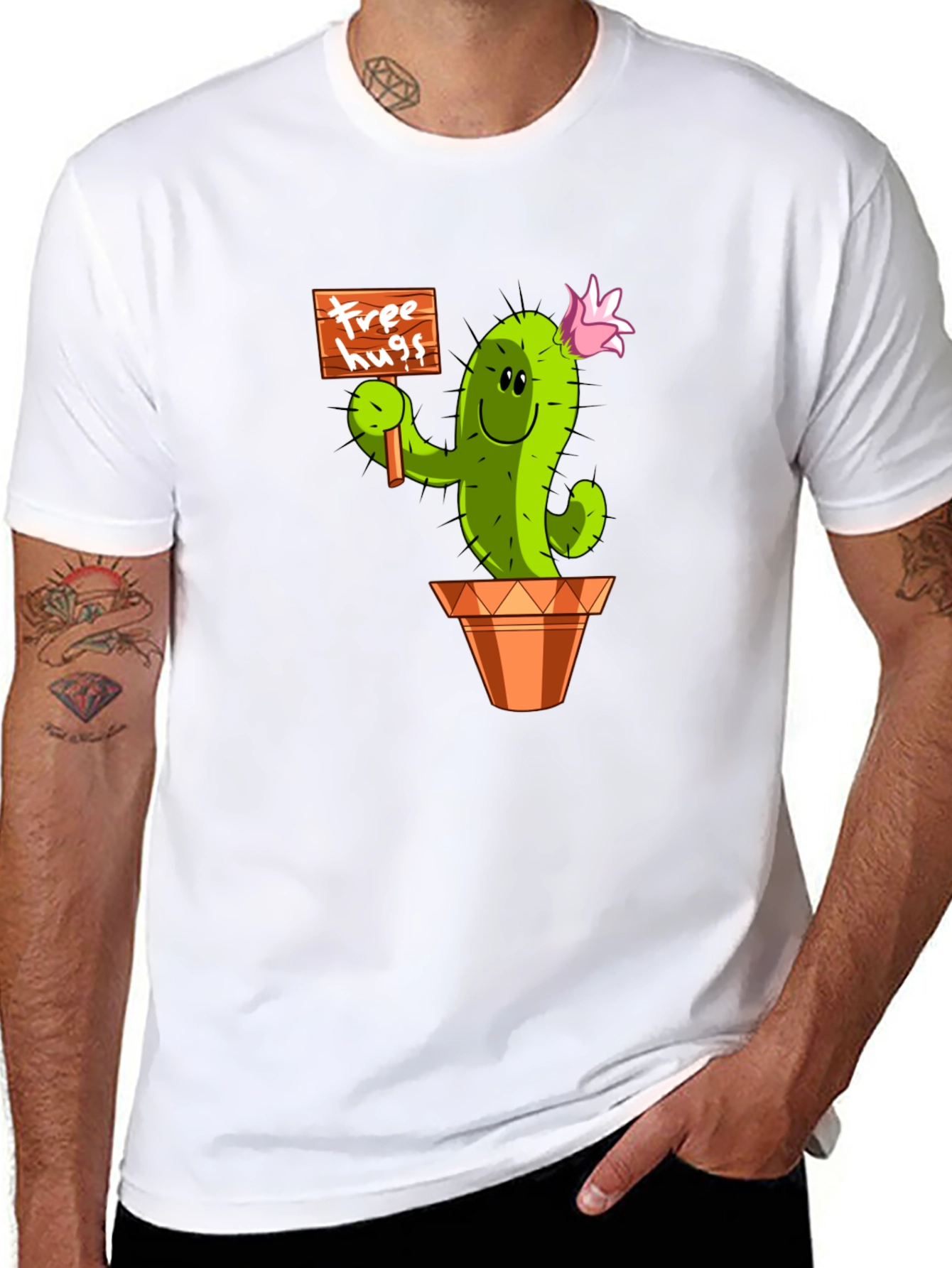 Cactus Free Hugs Graphic T-Shirt