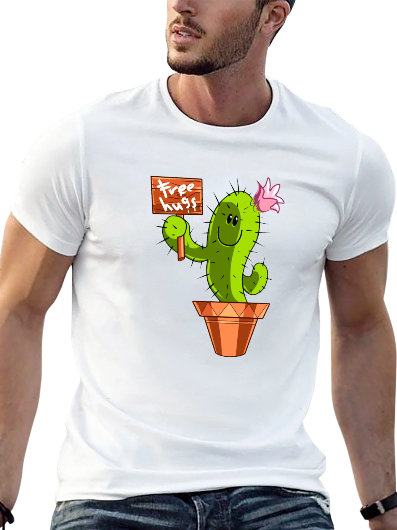 Cactus Free Hugs Graphic T-Shirt