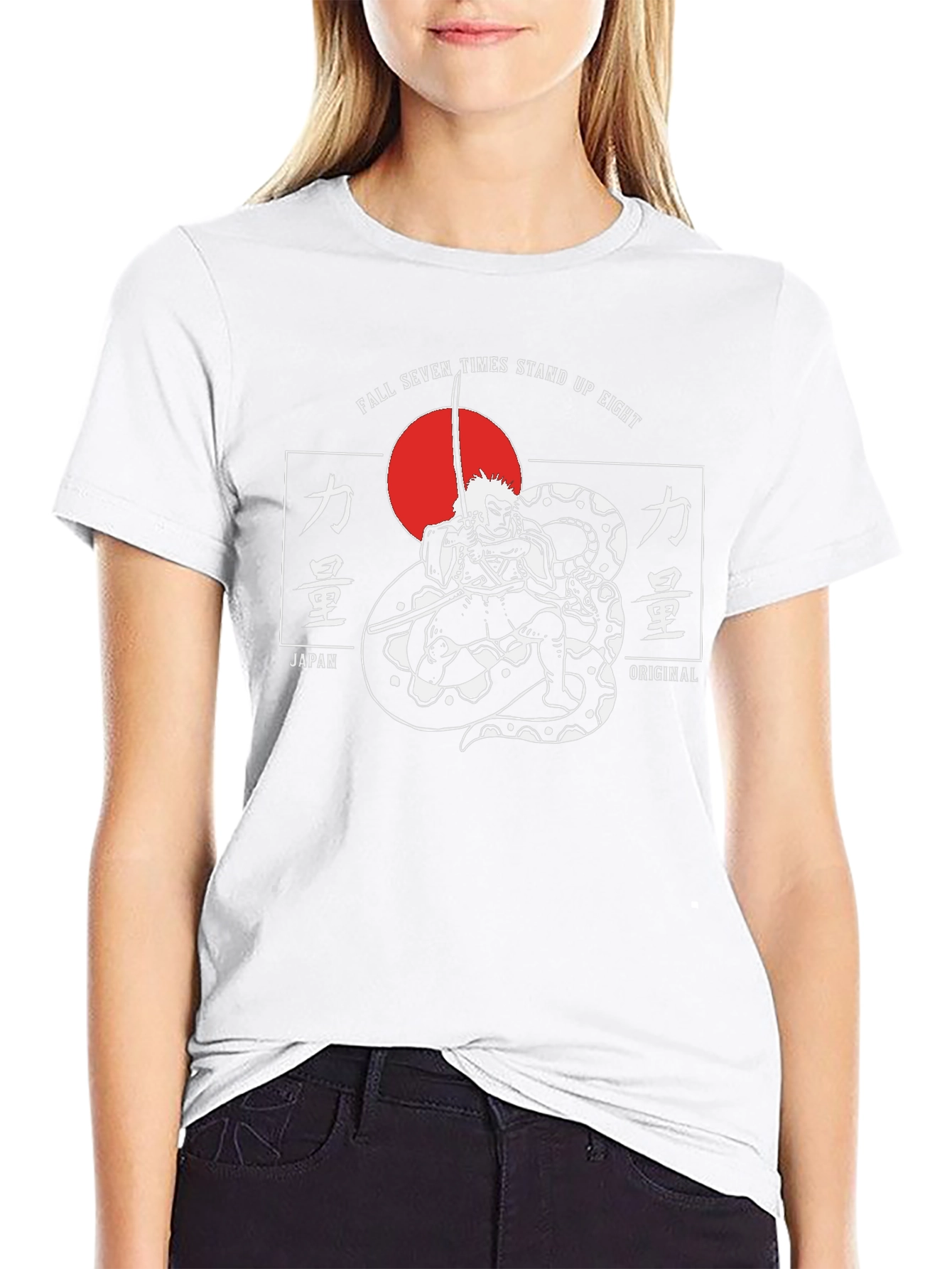Samurai Snake Graphic T-Shirt - Fall Seven Times