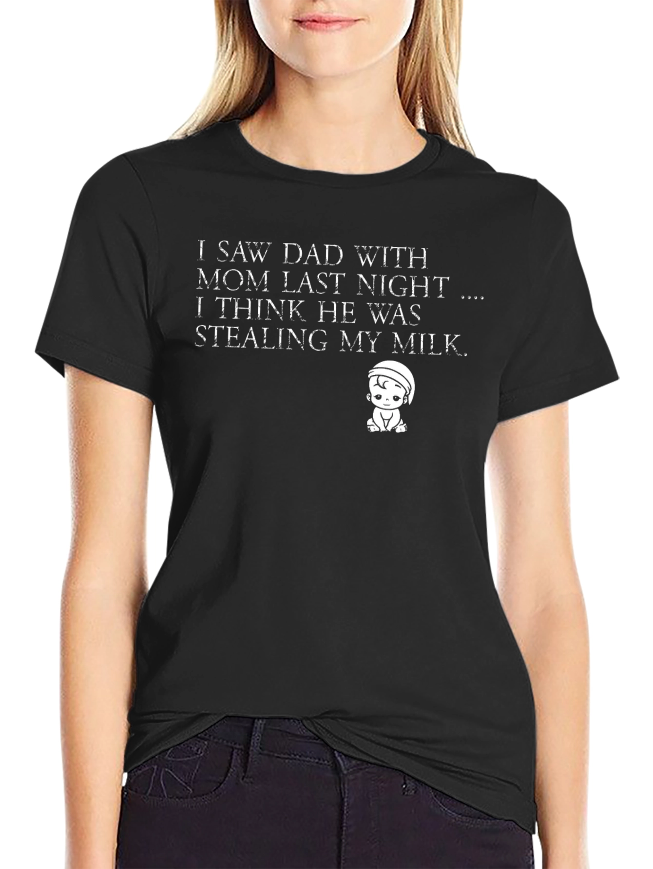 Funny Dad Stealing Milk T-Shirt