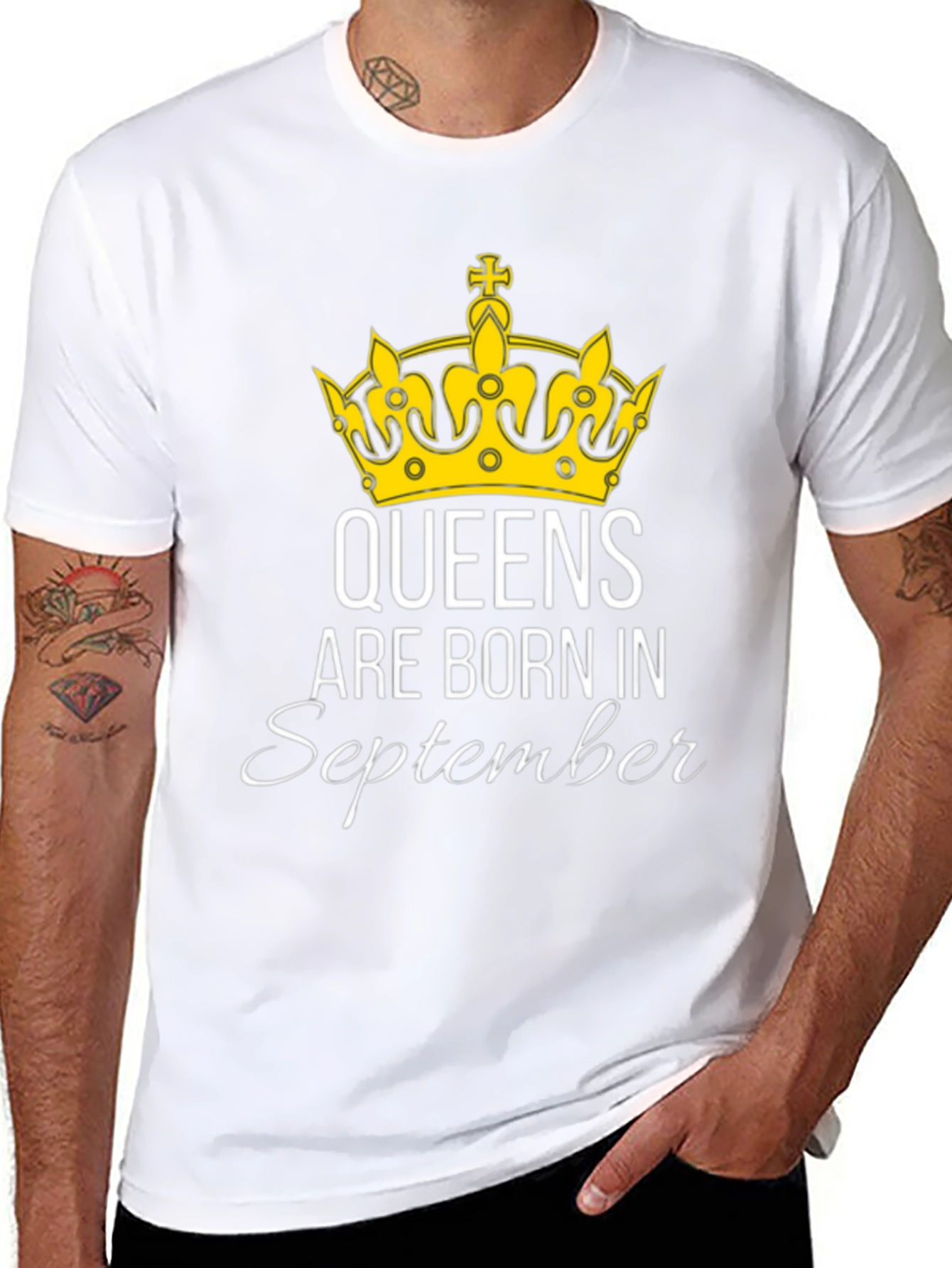 Queens Are Born in September Black T-Shirt