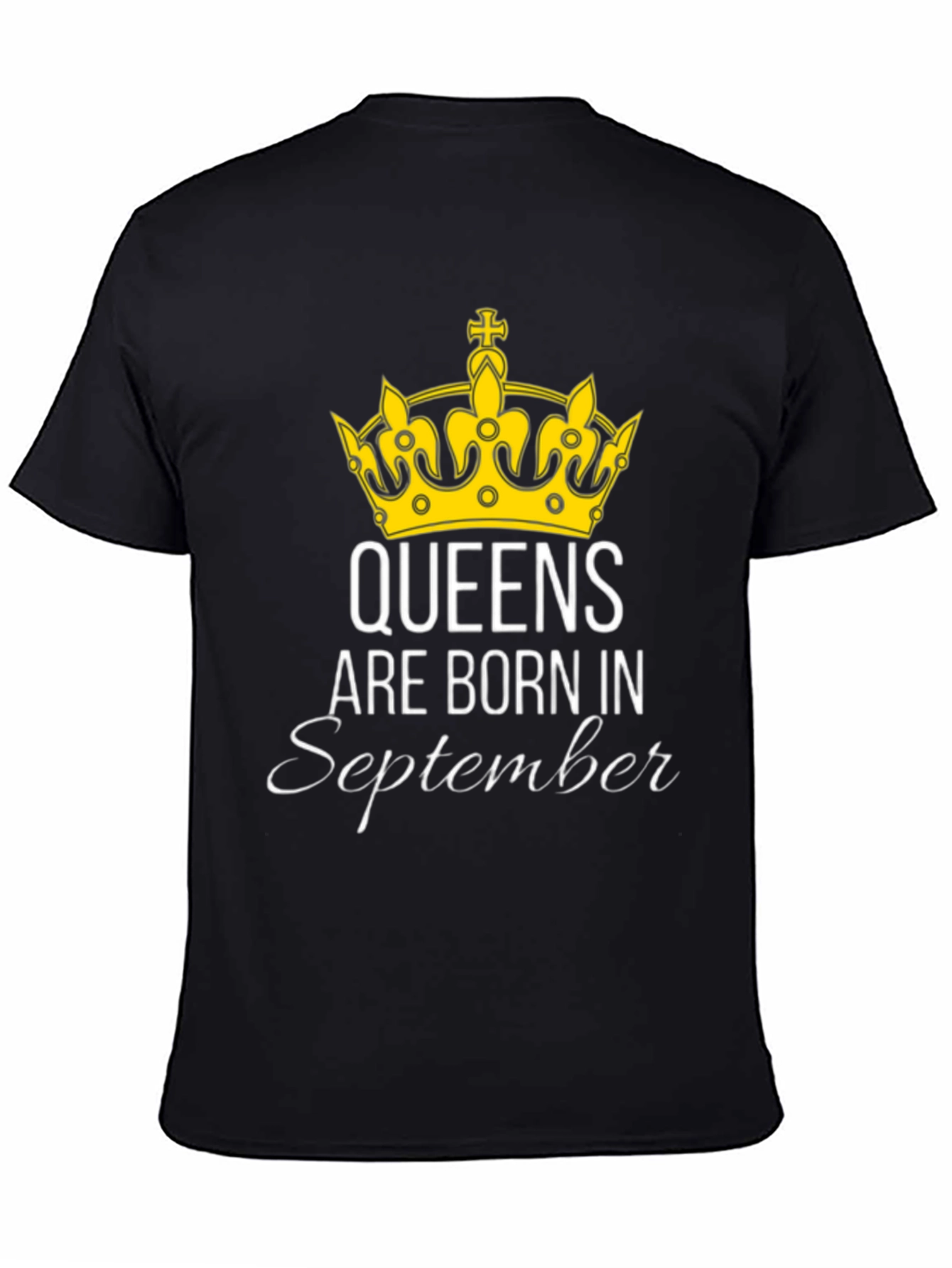 Queens Are Born in September Black T-Shirt