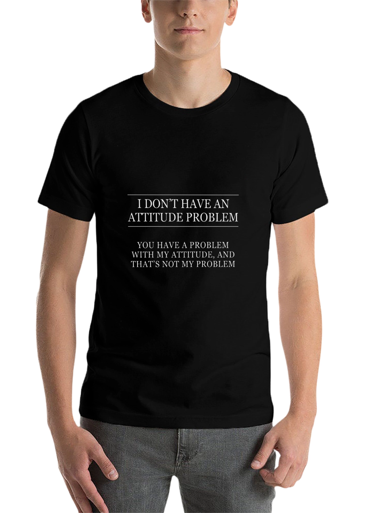 Attitude Problem Graphic Tee - Black Cotton Shirt