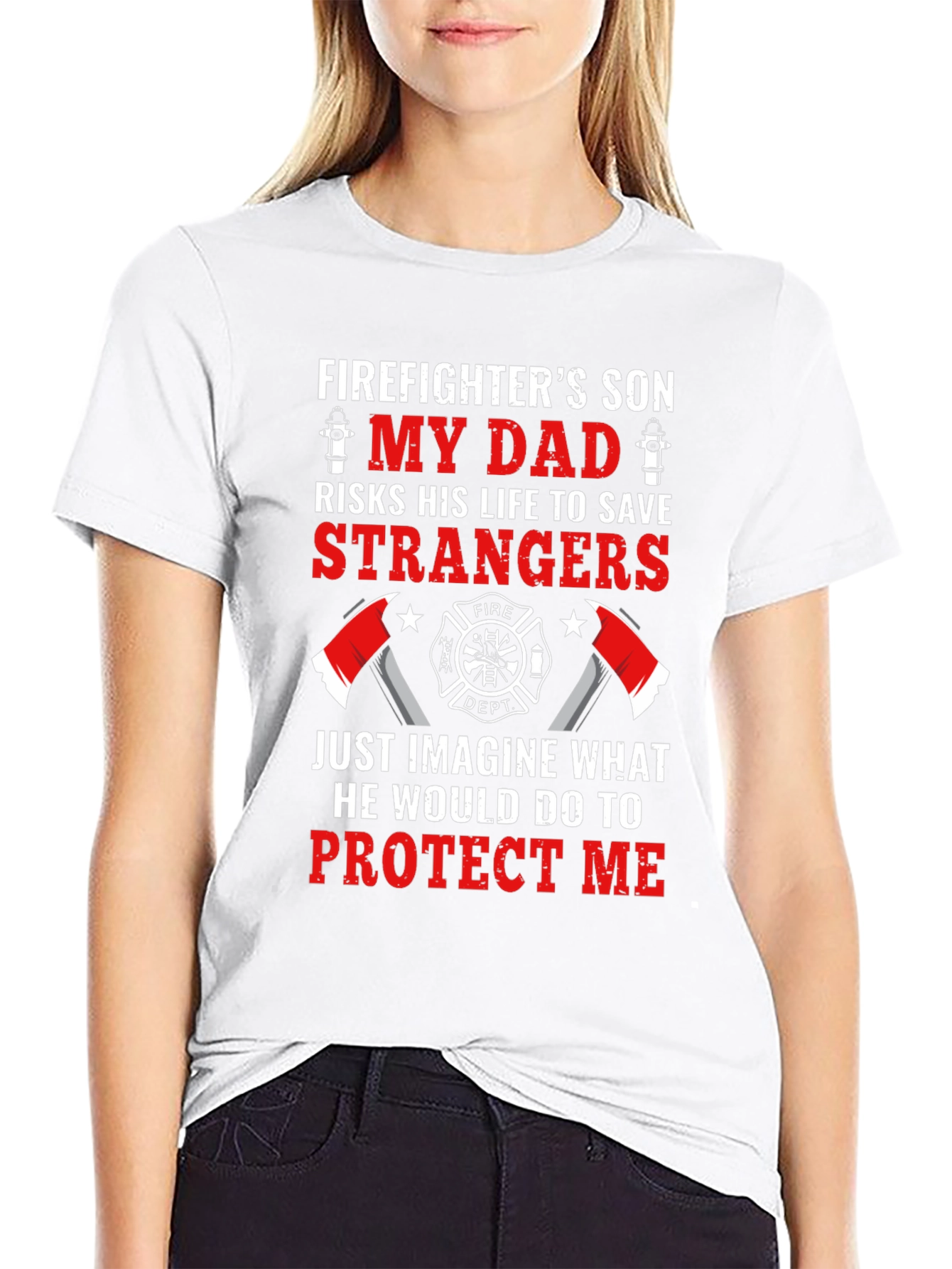 Firefighters Son T-Shirt: My Dad Risks His Life