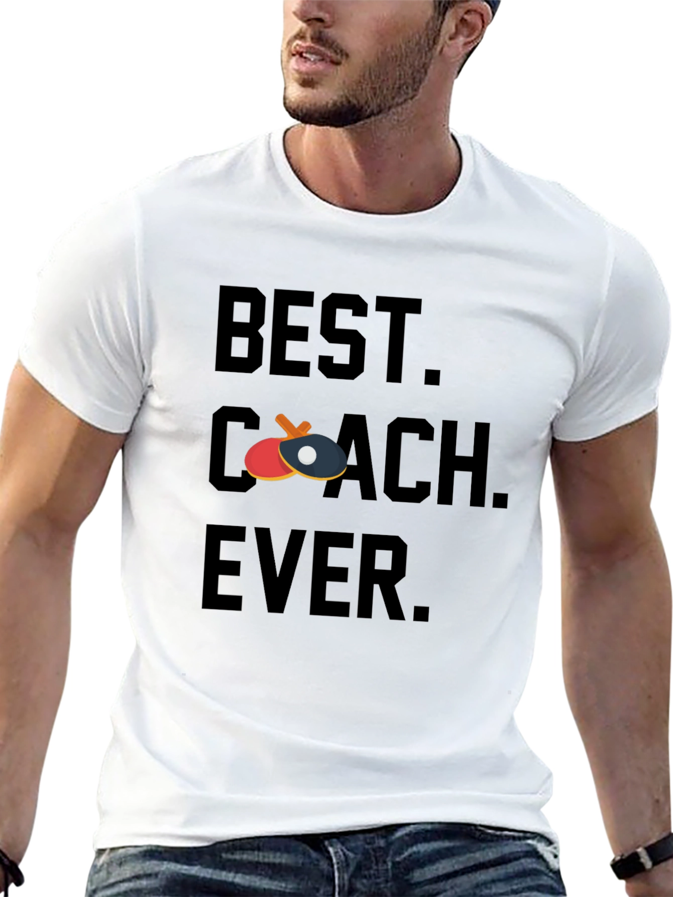 Best Coach Ever Table Tennis Graphic Tee