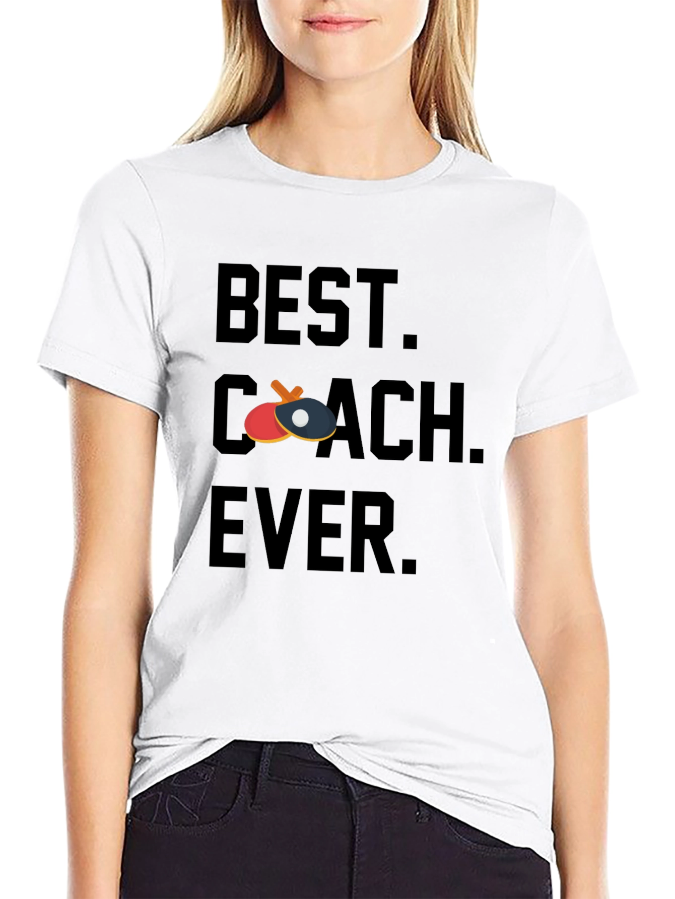 Best Coach Ever Table Tennis Graphic Tee