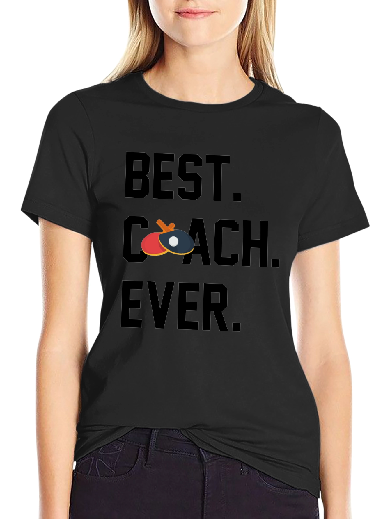 Best Coach Ever Table Tennis Graphic Tee