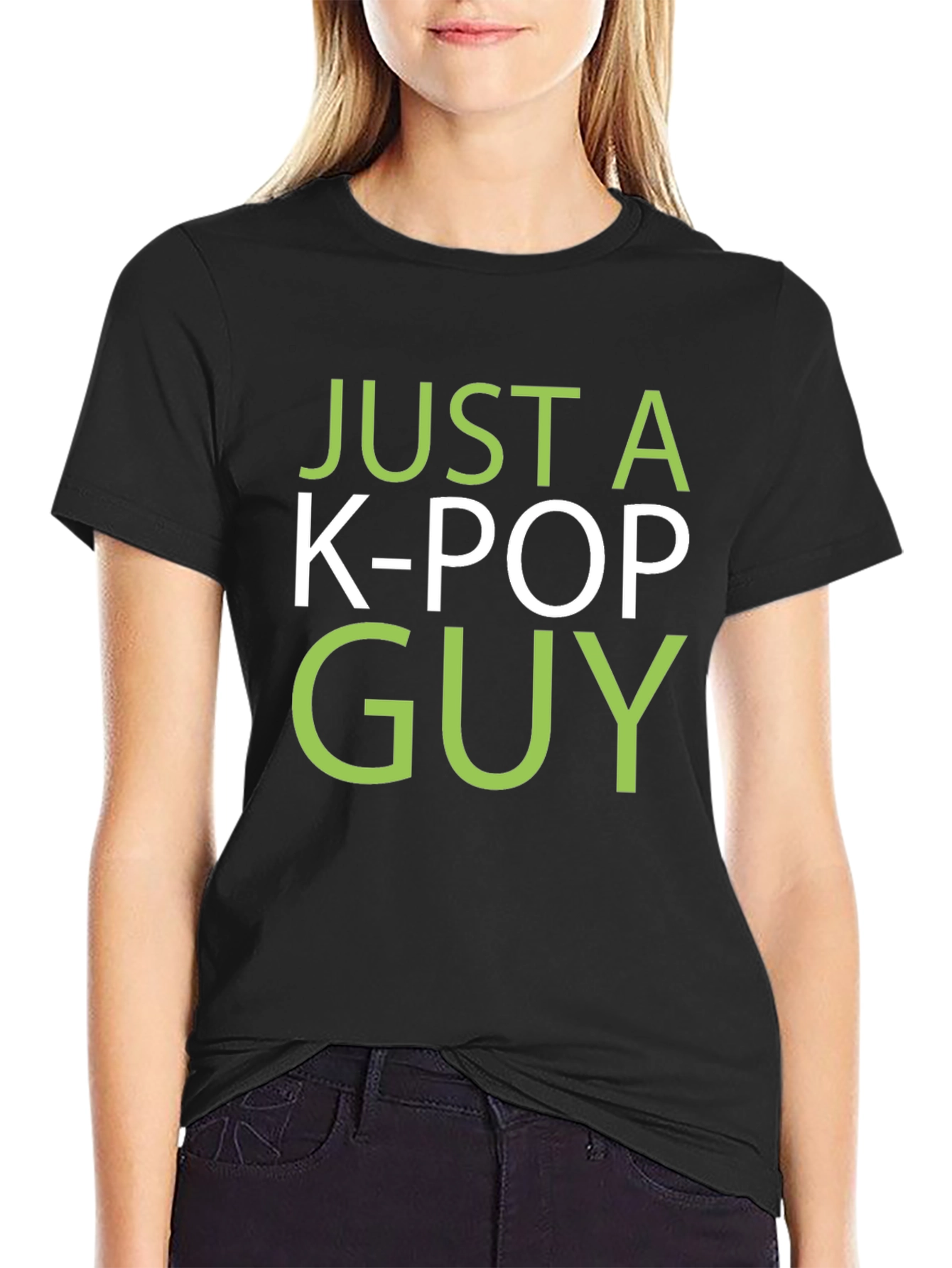 Just a K-Pop Guy T-Shirt - Black Graphic Tee