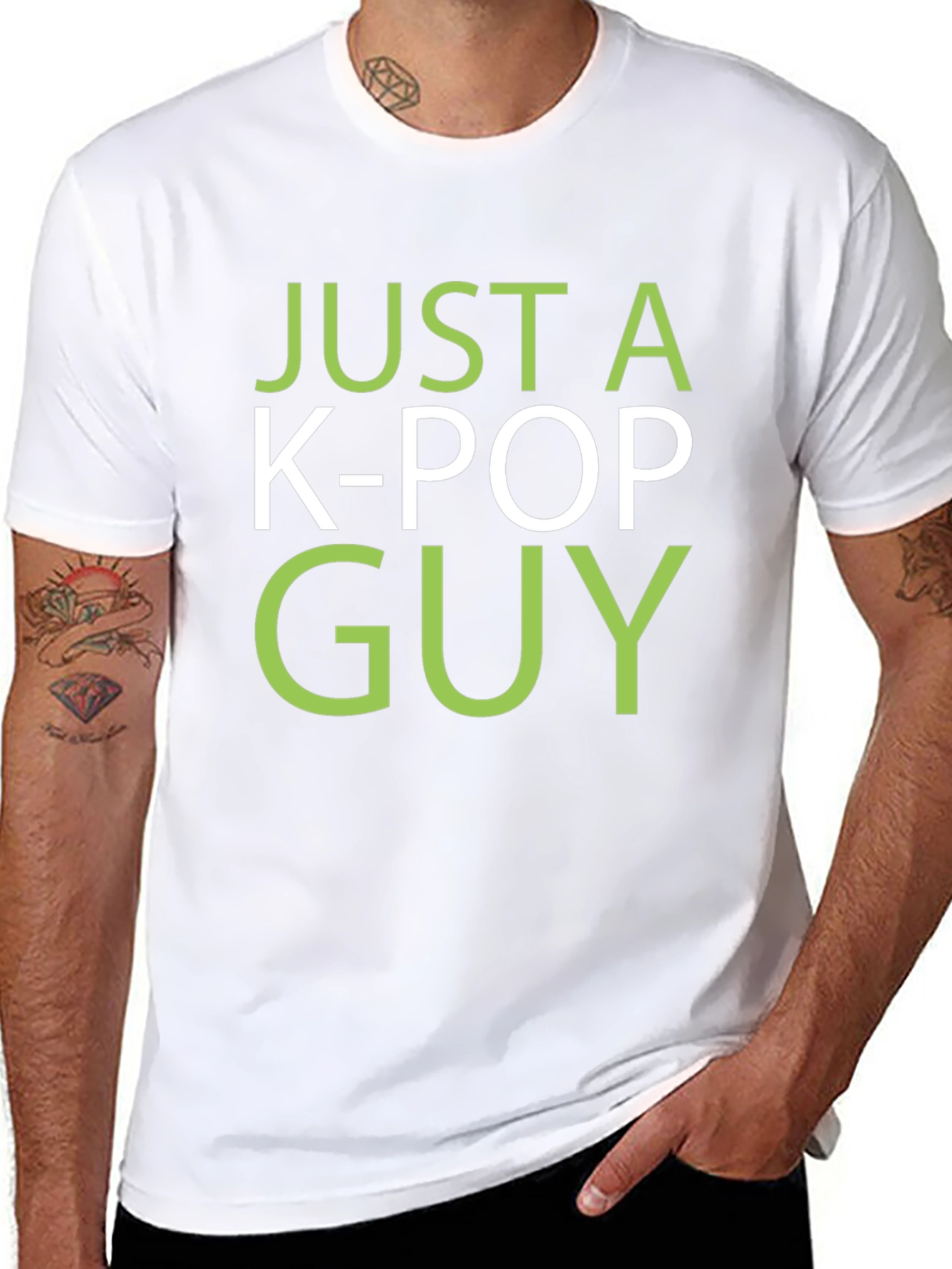 Just a K-Pop Guy T-Shirt - Black Graphic Tee
