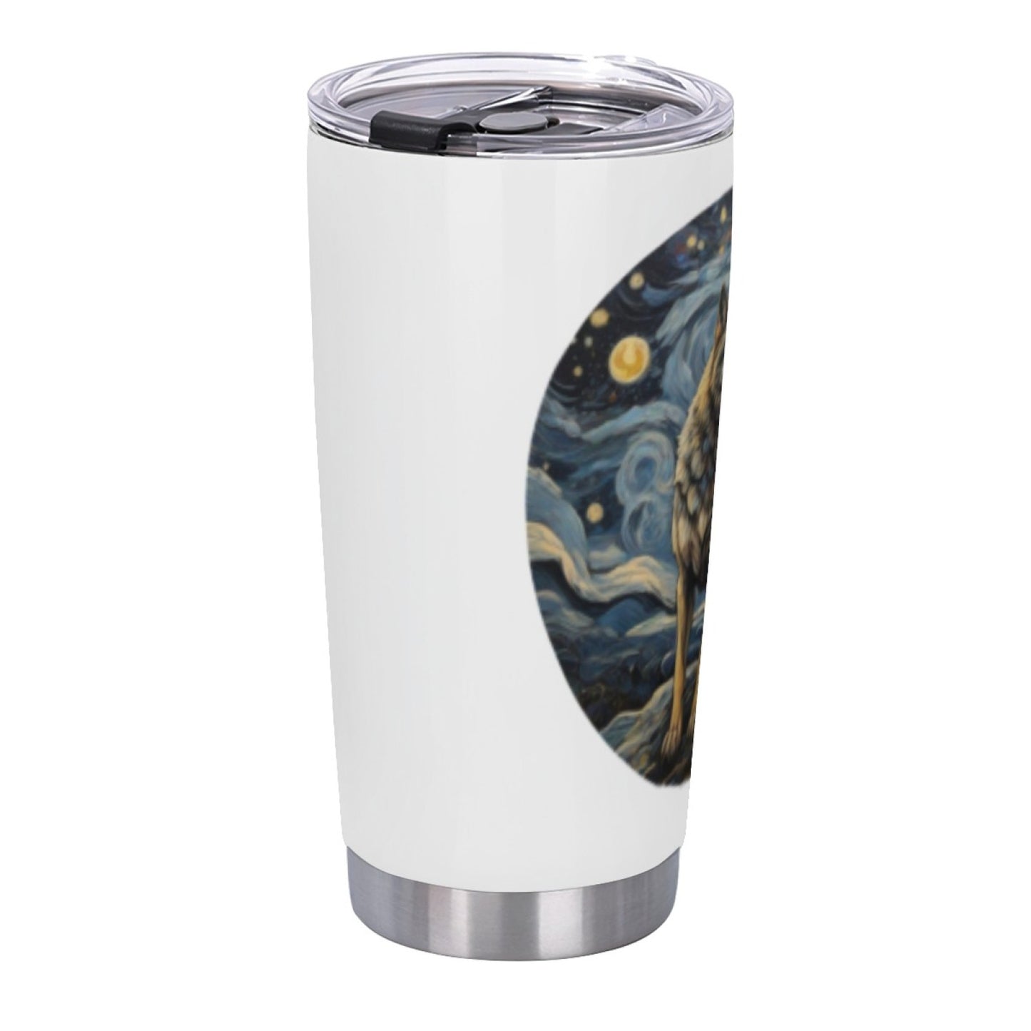 Leak-Proof Insulated Beverage Tumbler - Stainless Steel Graphic Print Cup