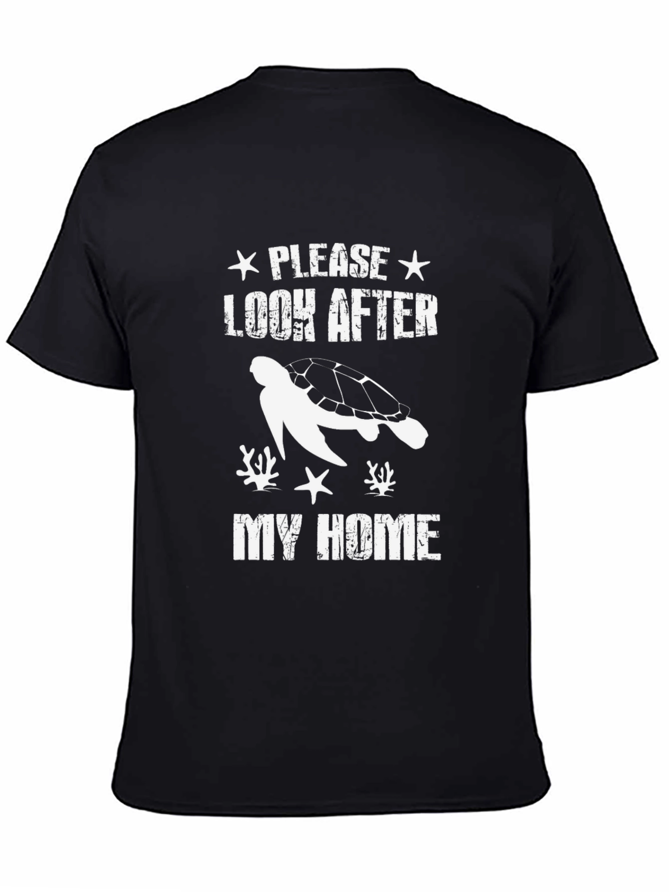 Turtle Graphic Print Crew Neck T-Shirt
