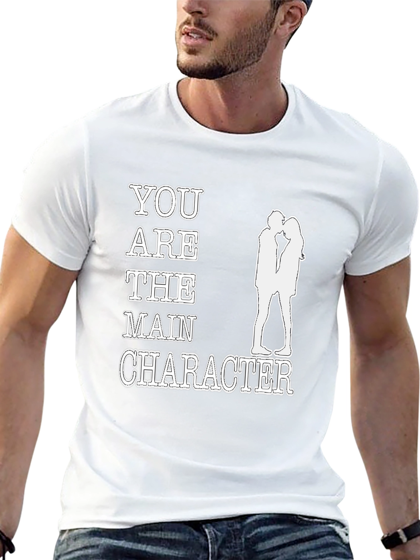 You are the Main Character Black Graphic Tee