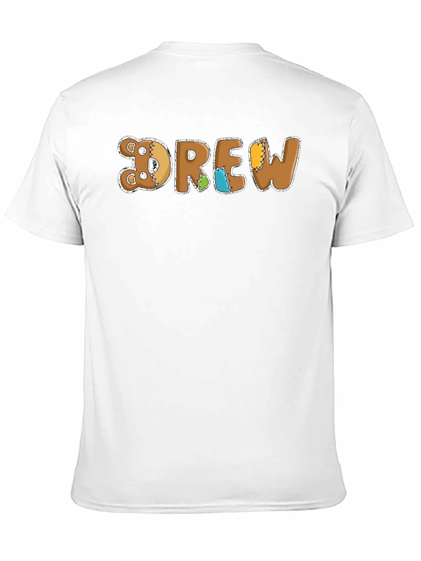 DREW Teddy Bear Patchwork Style Black T-Shirt