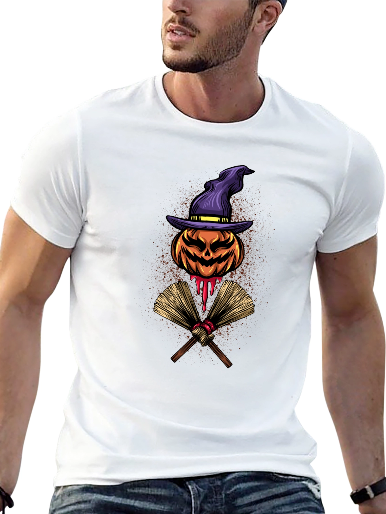 Halloween Pumpkin Witch T-Shirt