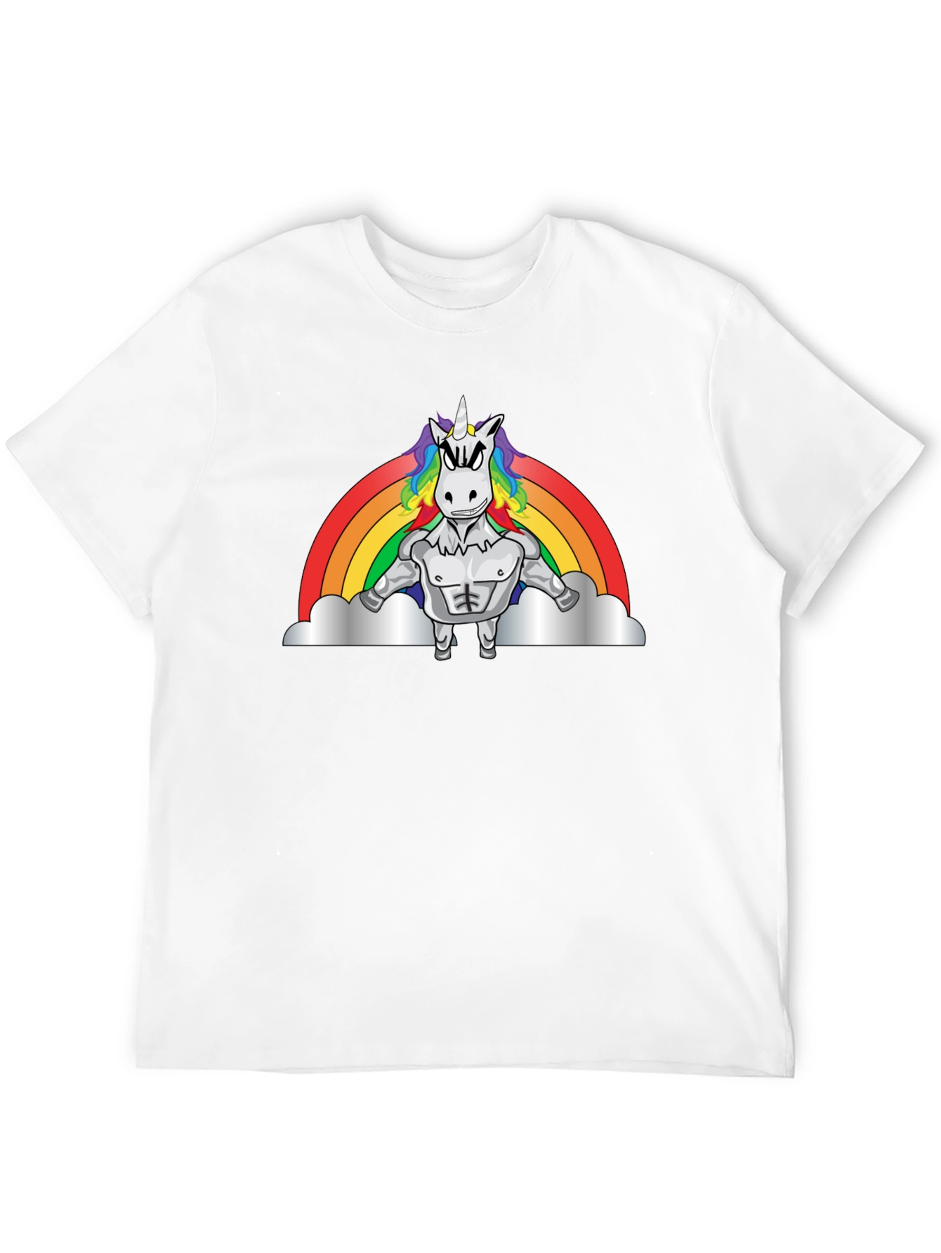 Muscled Unicorn Rainbow T-Shirt
