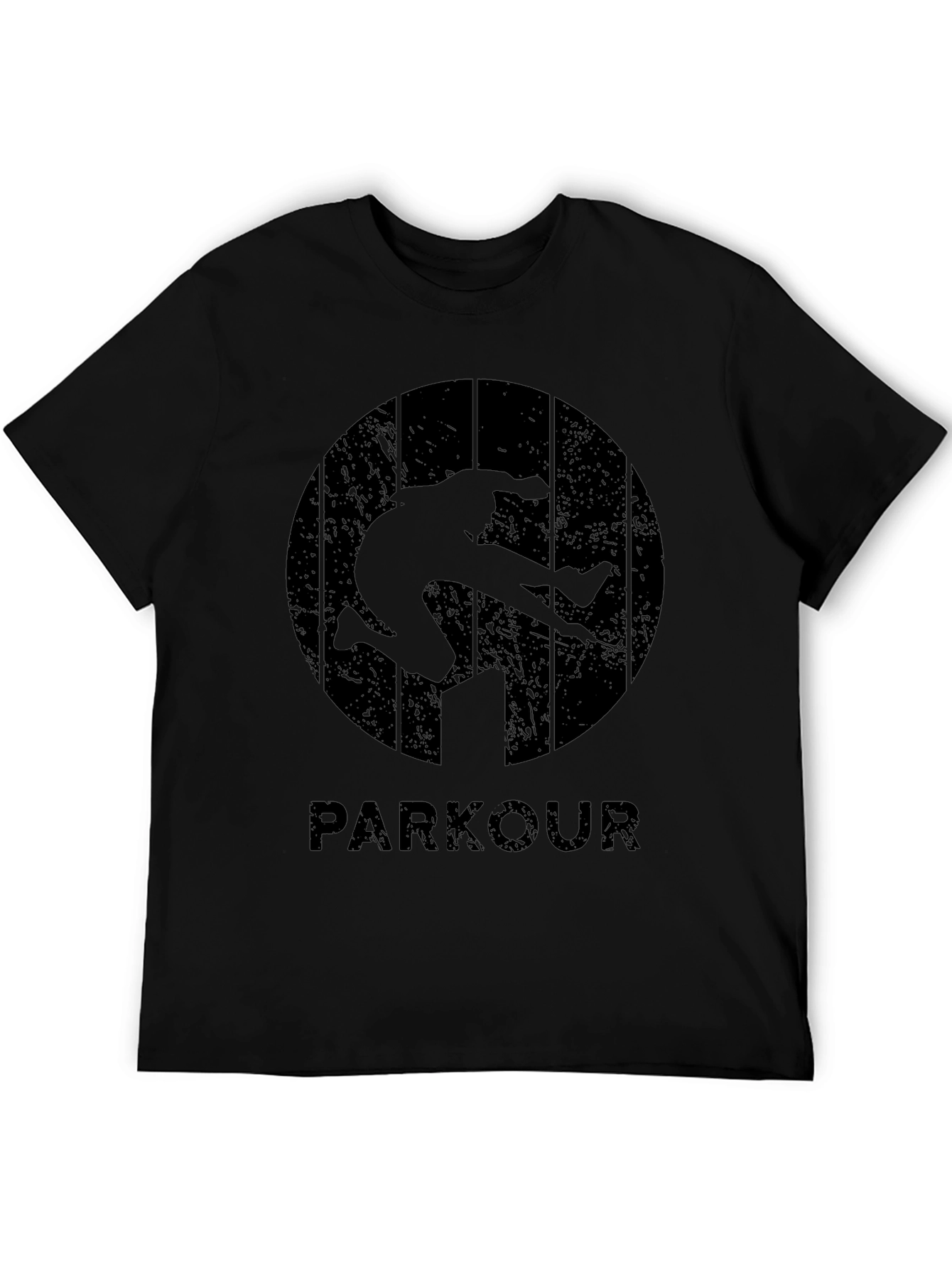 Parkour Graphic Tee - Urban Style Black T-Shirt