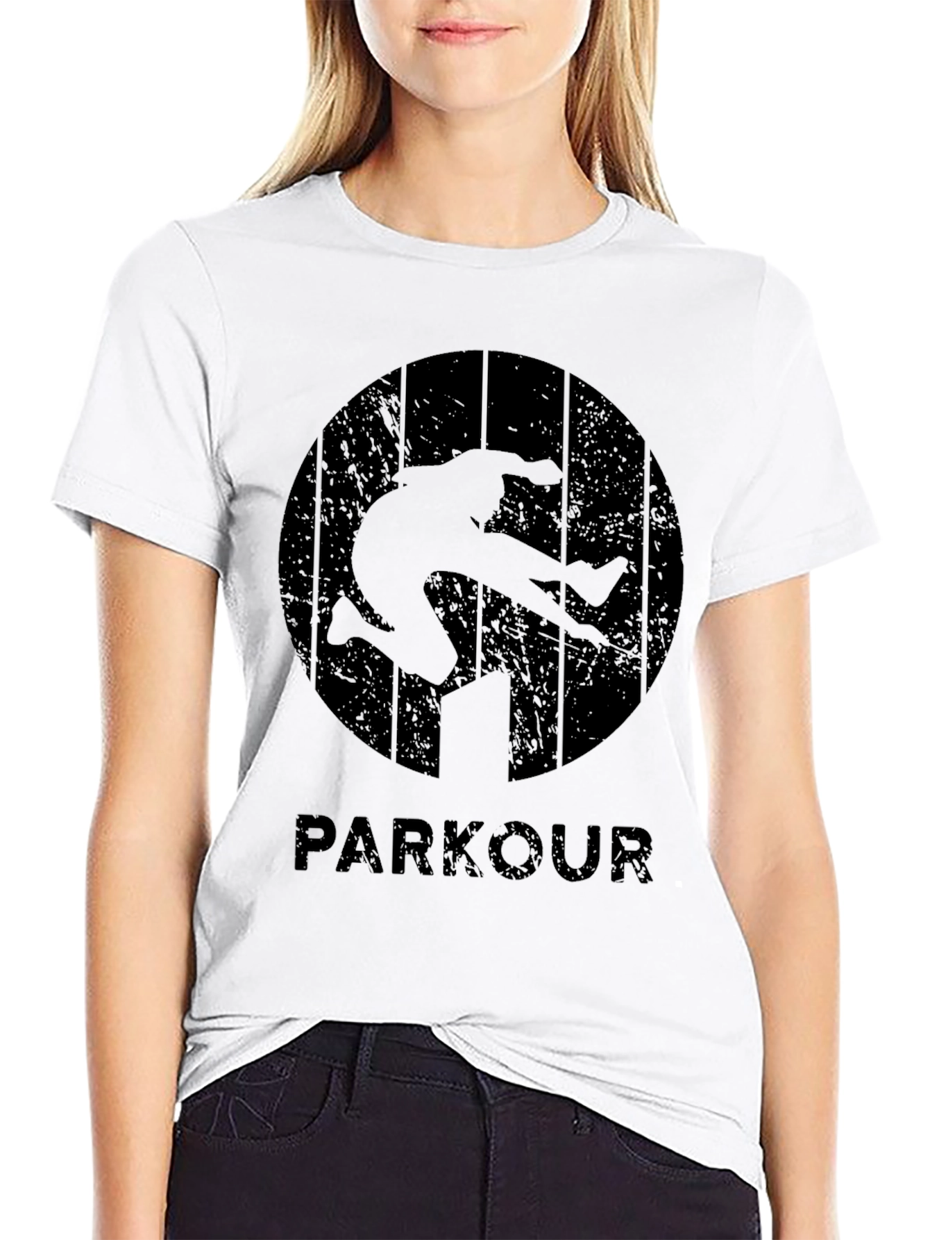 Parkour Graphic Tee - Urban Style Black T-Shirt
