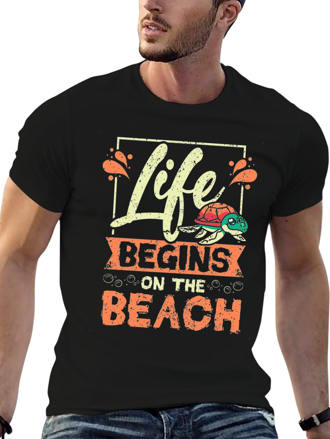 Life Begins On The Beach T-Shirt