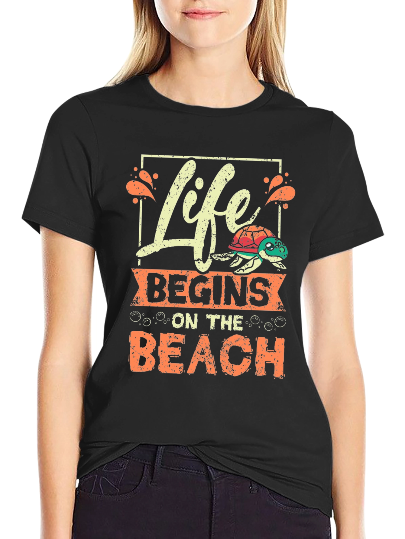 Life Begins On The Beach T-Shirt