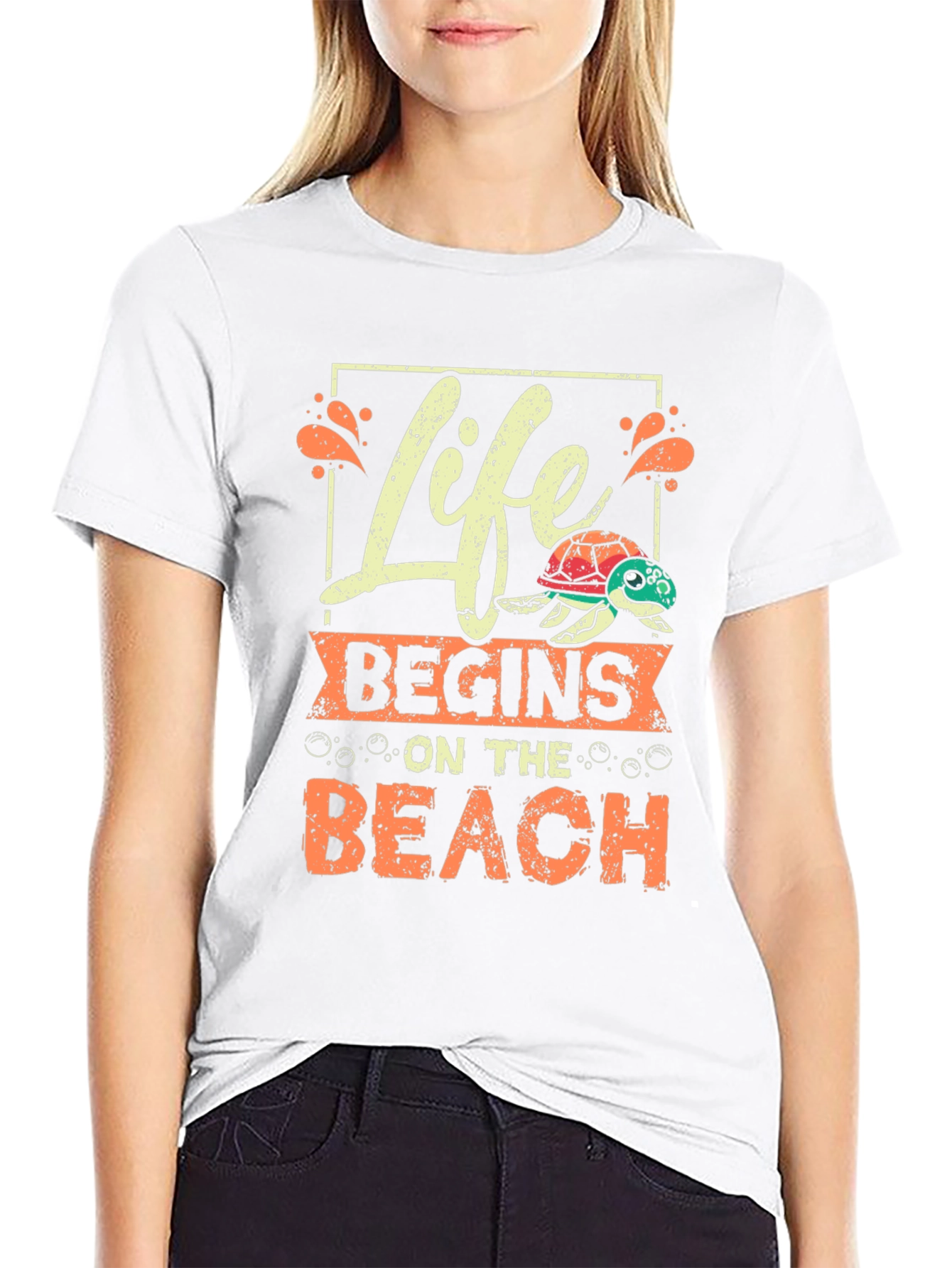 Life Begins On The Beach T-Shirt