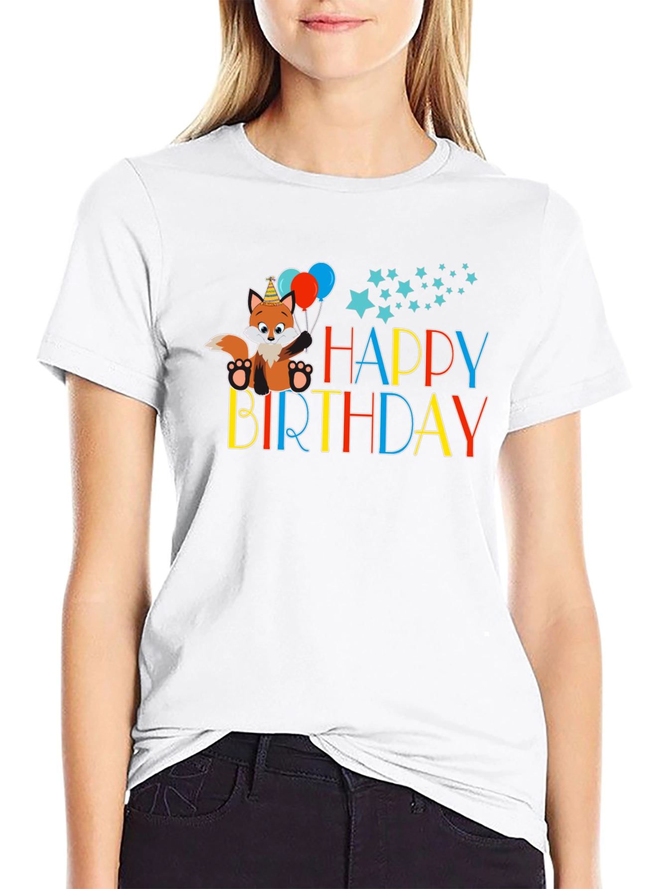 Happy Birthday Fox Graphic Tee